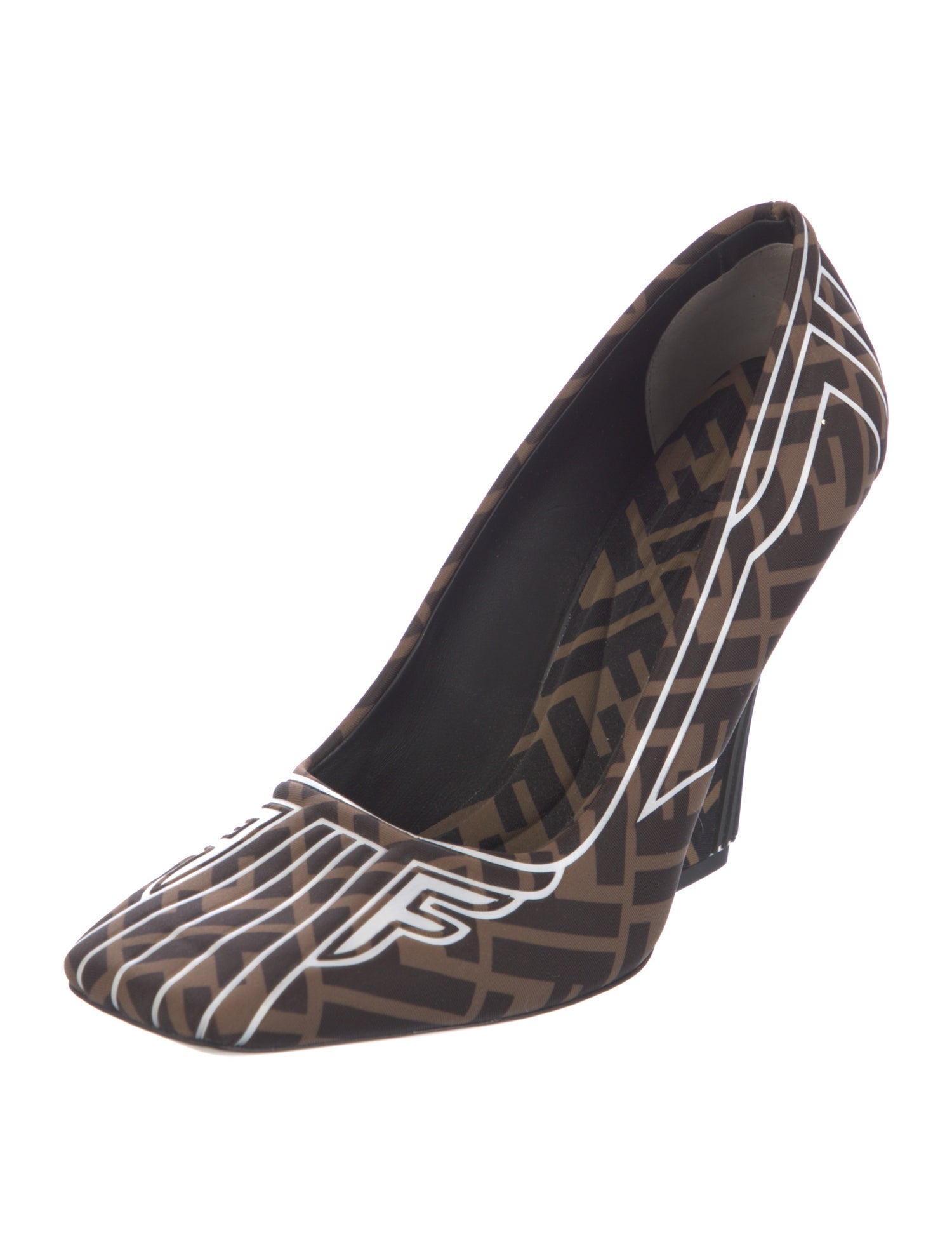Fendi Zucca FF Logo Printed Pumps