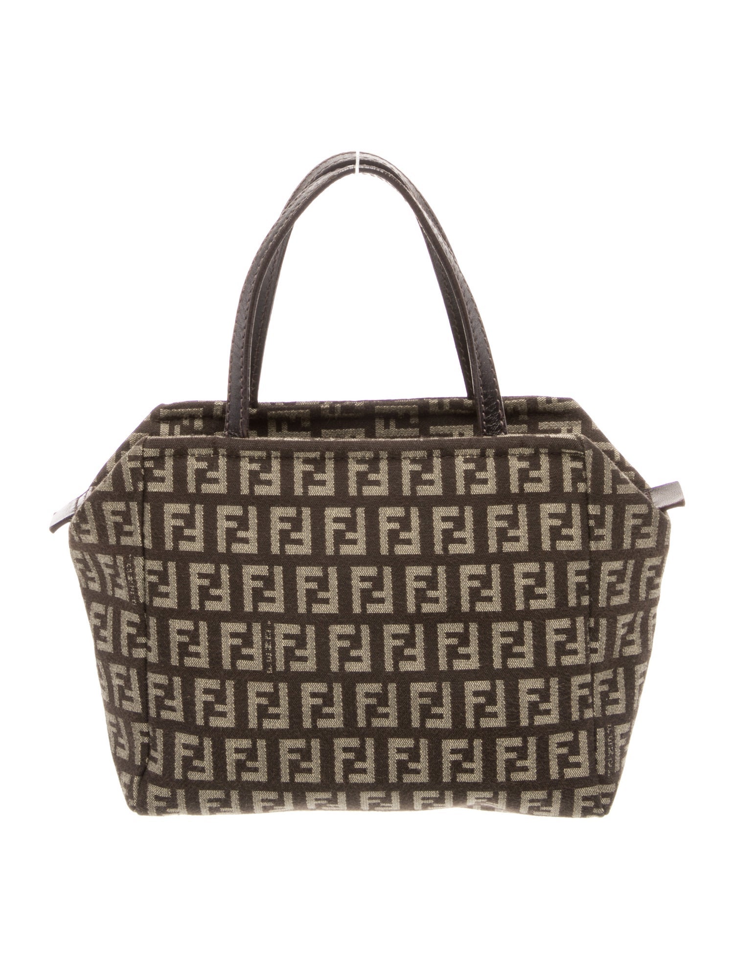 Fendi Zucchino FF Top Handle Bag Vintage