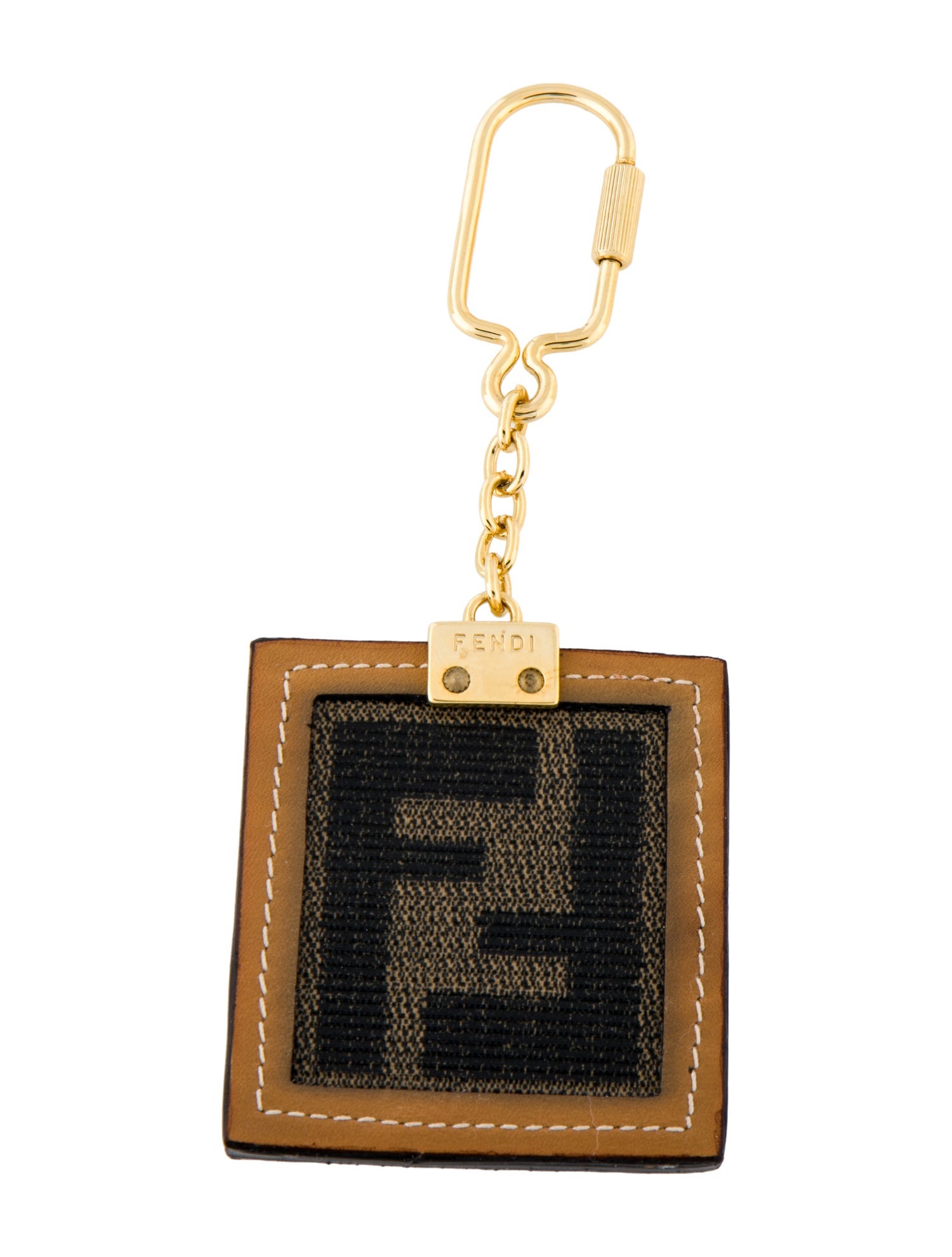 Fendi Leather Zucca Keychain