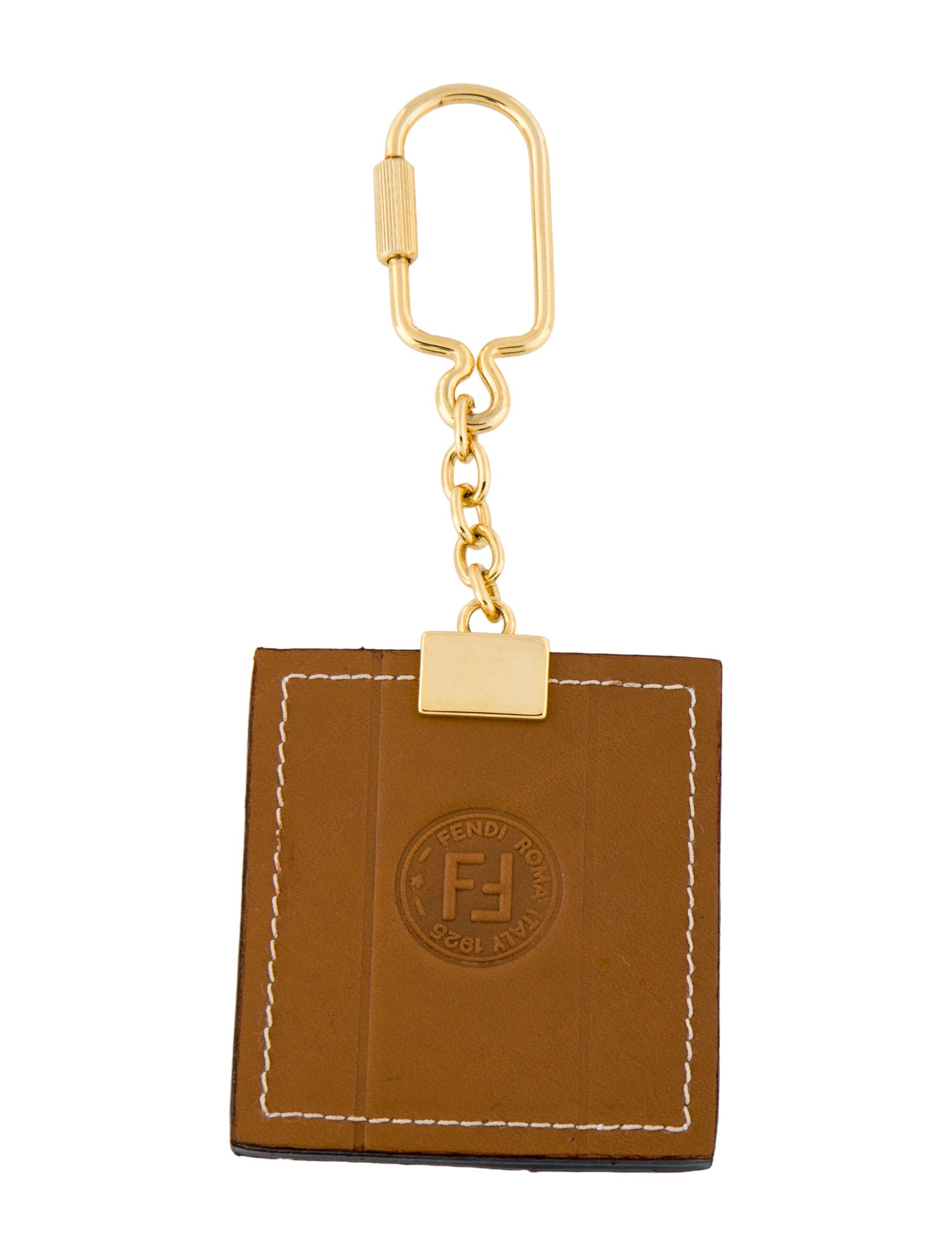 Fendi Leather Zucca Keychain