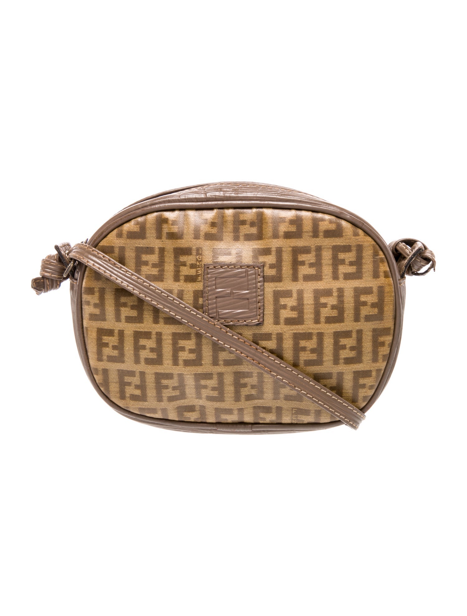 Fendi Zucchino FF Crossbody Bag Vintage
