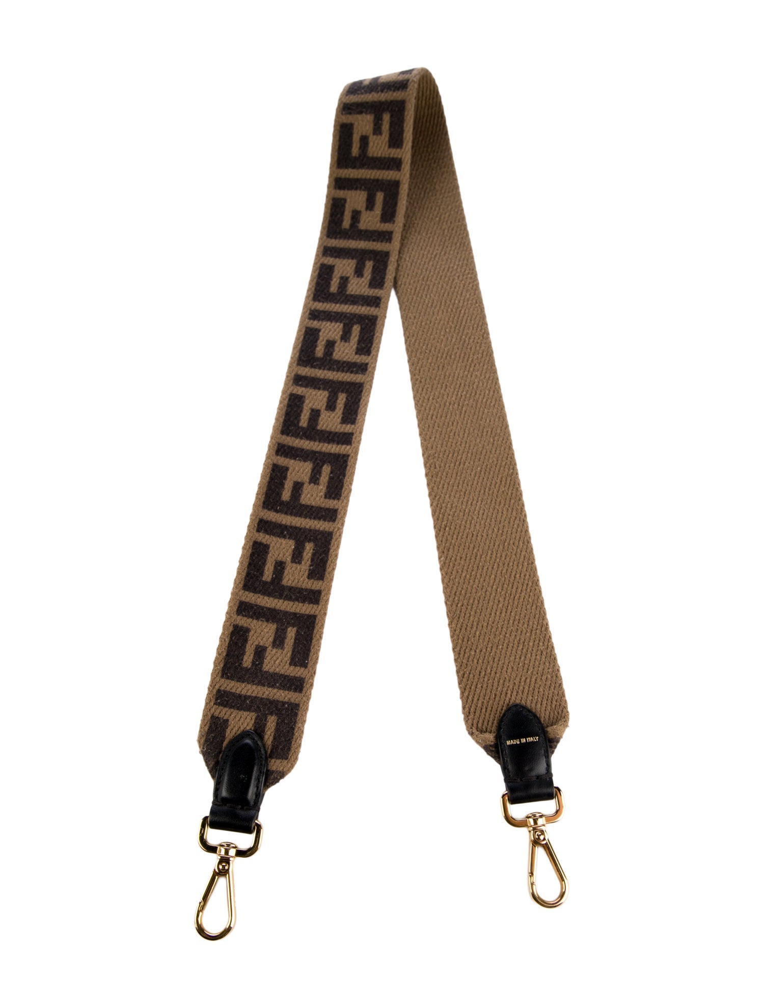 Fendi Canvas Logo Print Bag Strap
