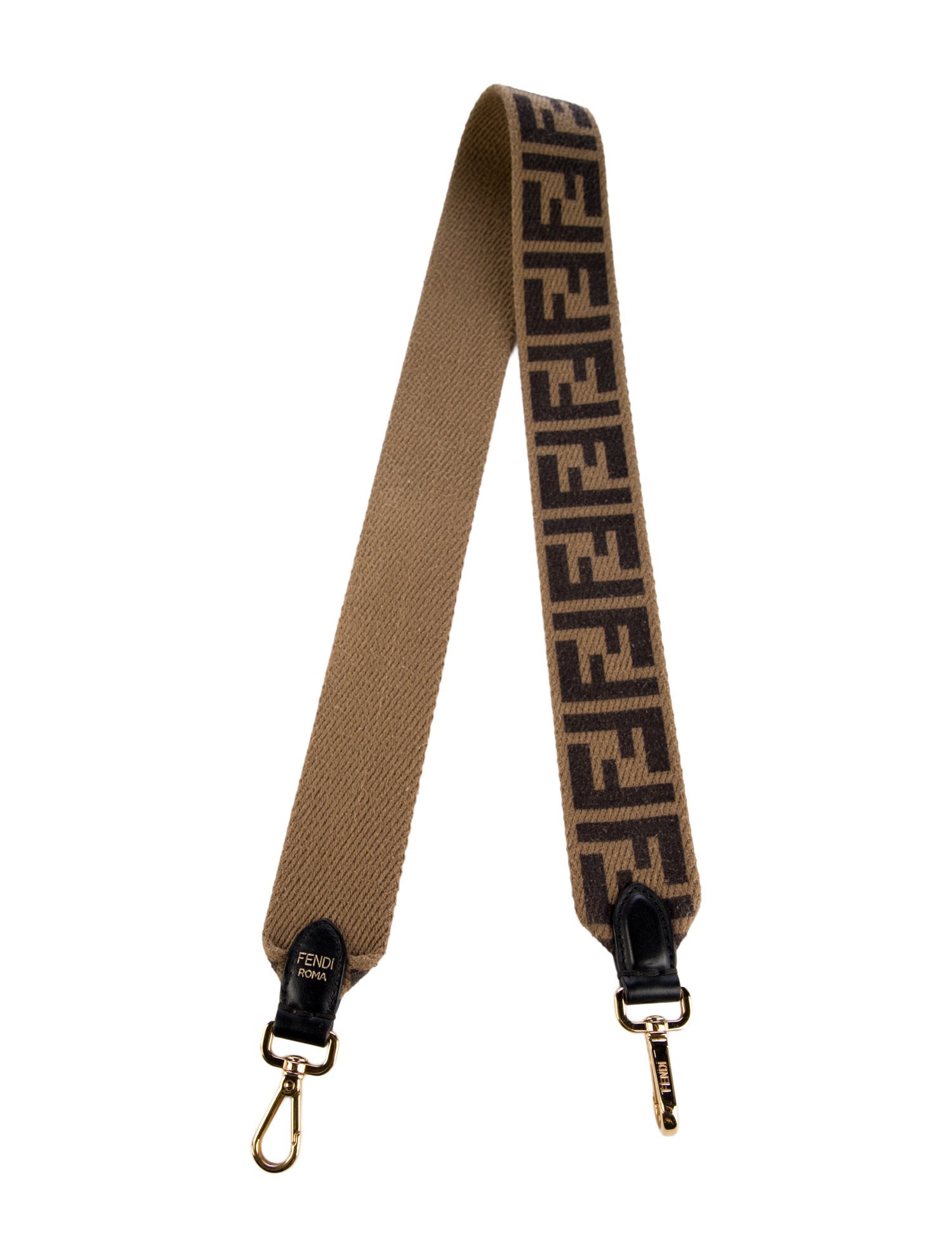 Fendi Canvas Logo Print Bag Strap