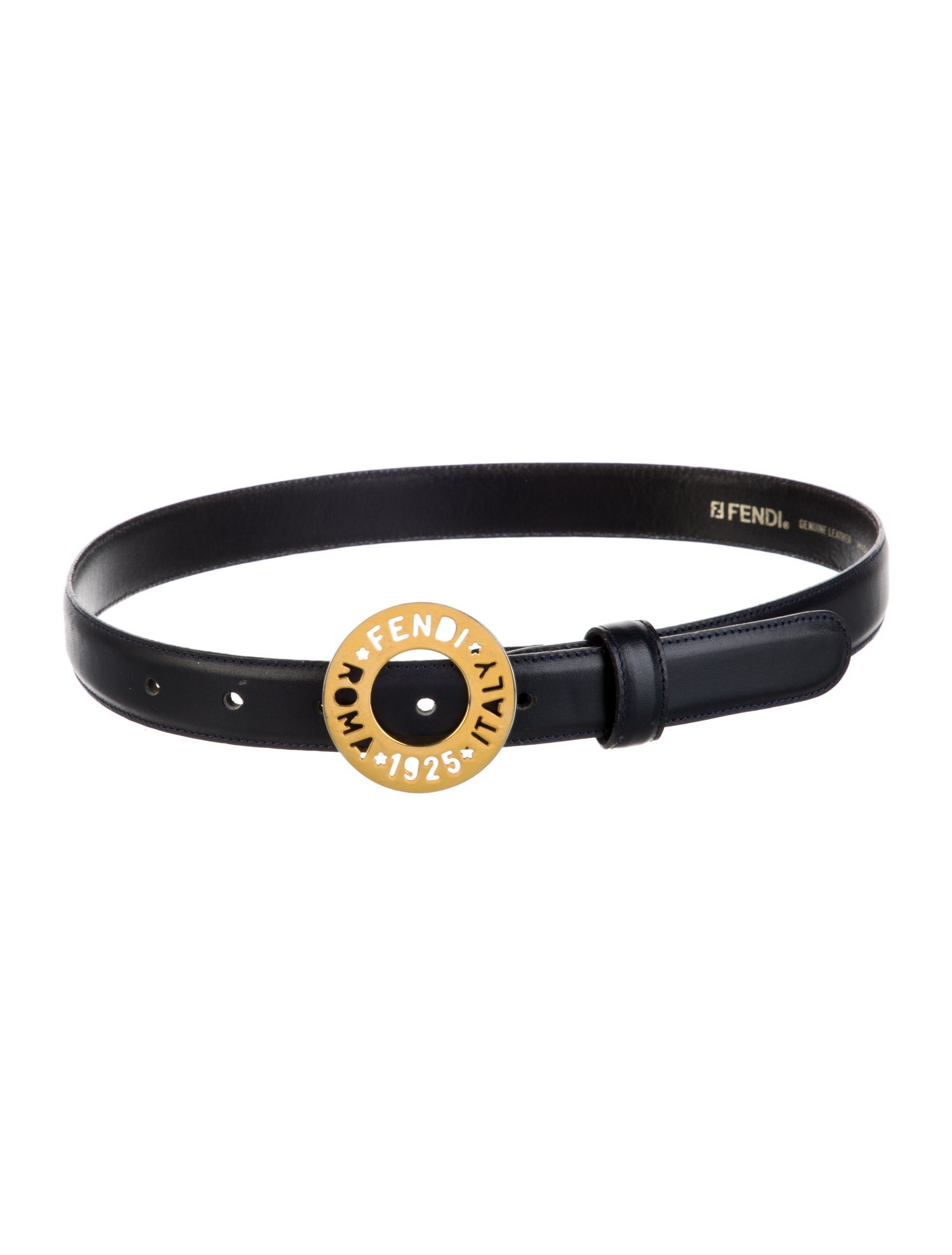 Fendi Skinny Leather Waist Belt