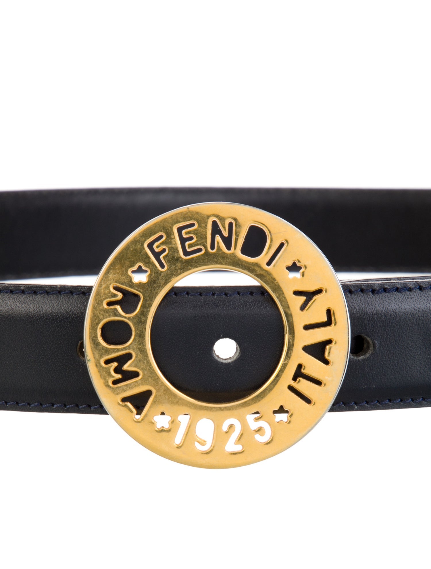 Fendi Skinny Leather Waist Belt