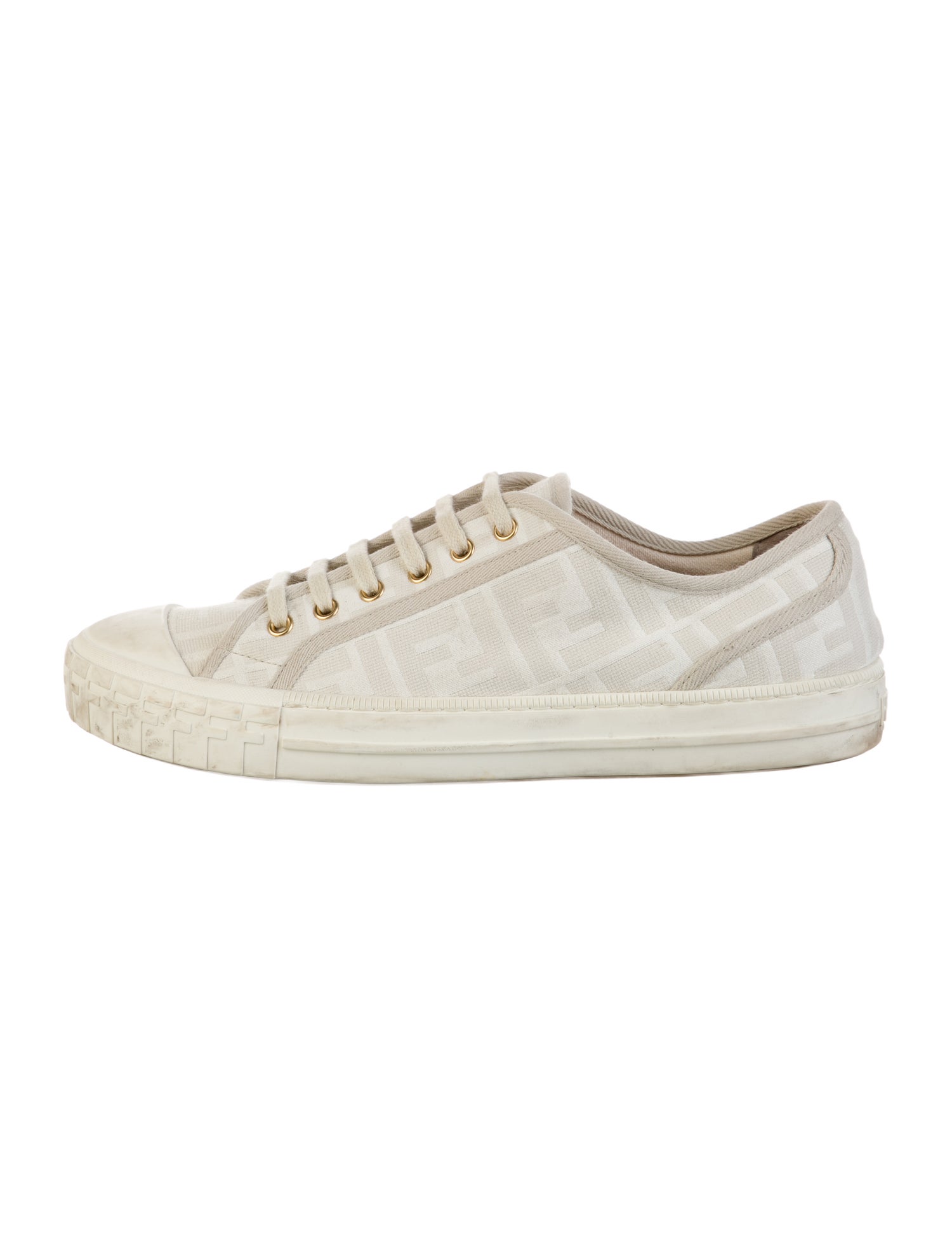 Fendi Zucca FF Logo Canvas Sneakers