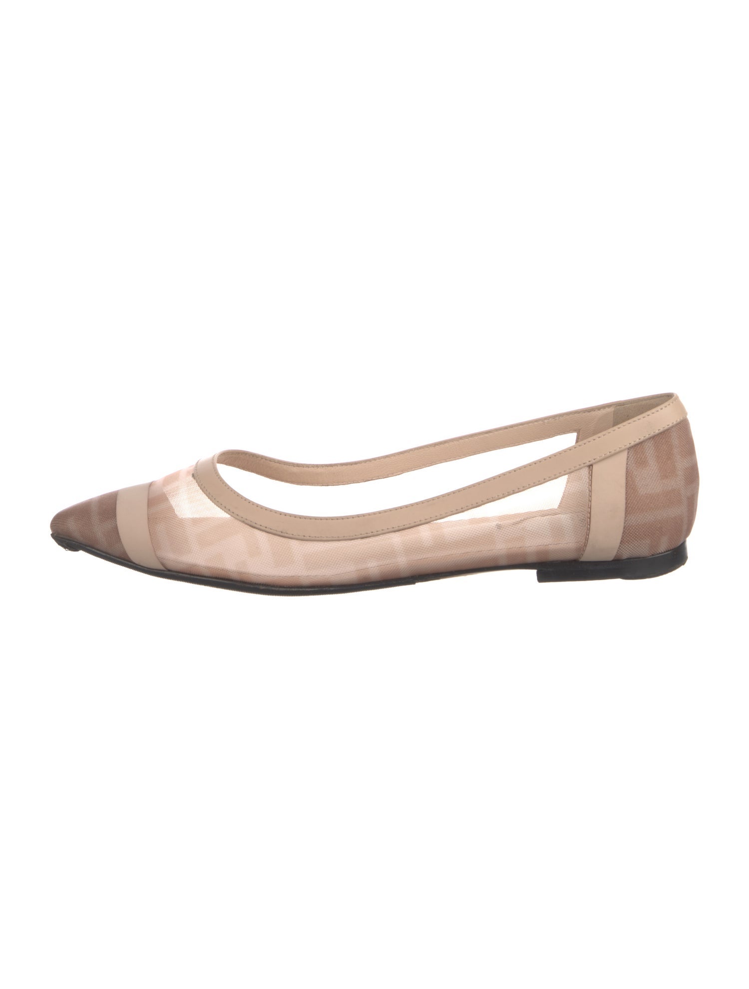 Fendi Zucca FF Logo Mesh Ballet Flats