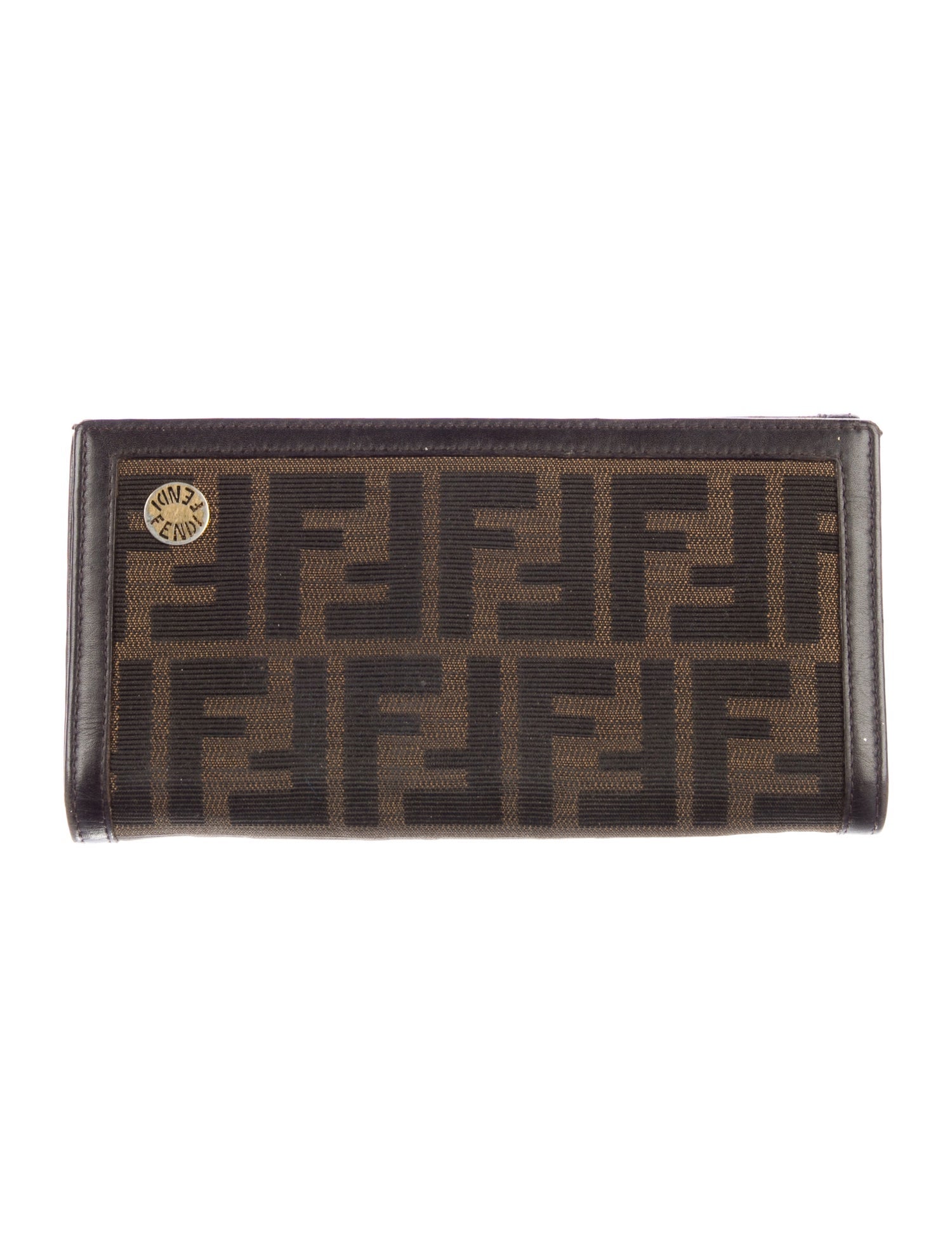 Fendi Vintage Zucca FF Logo Continental Wallet