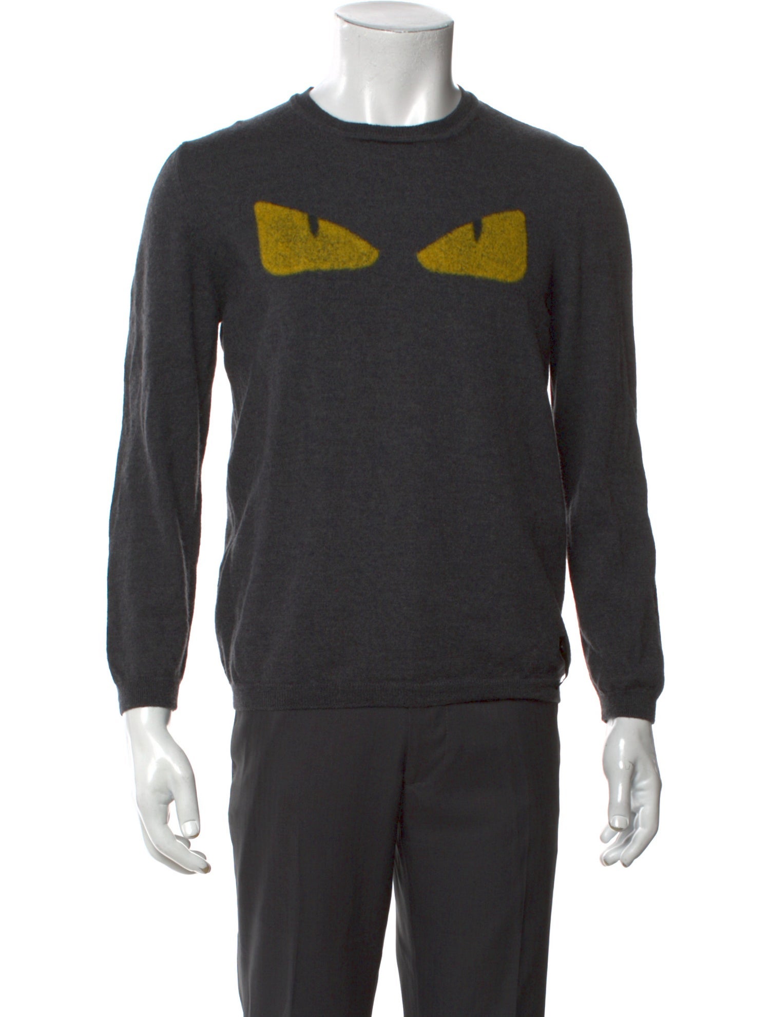 Fendi Virgin Wool Graphic Print Pullover