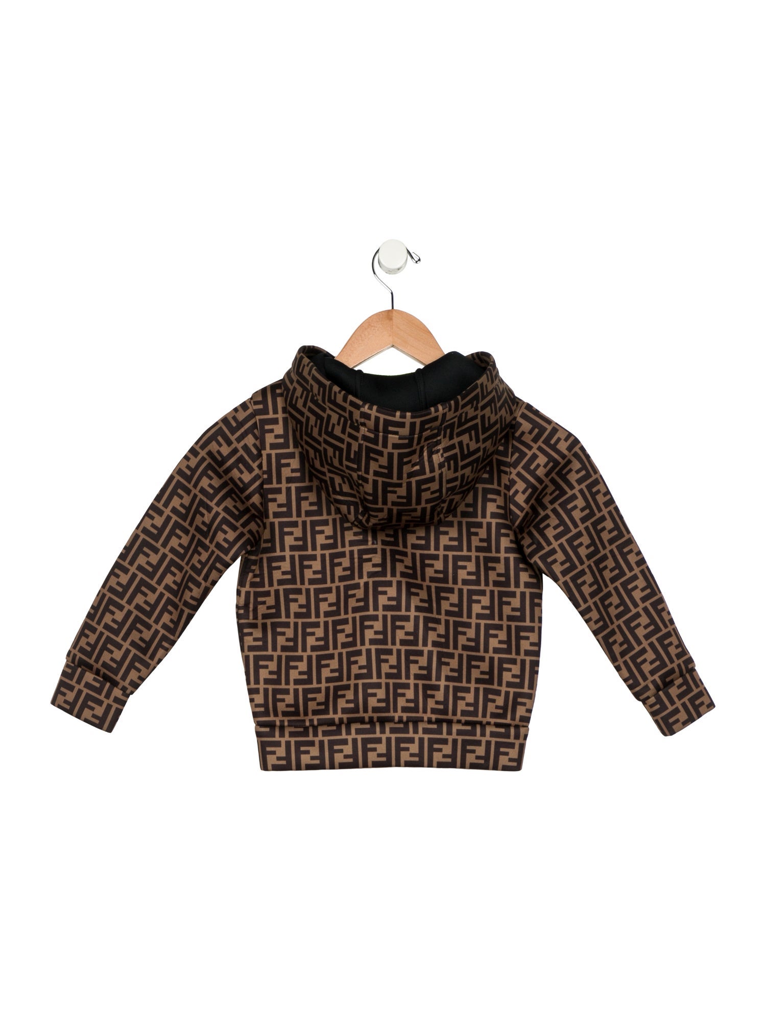 Fendi Boys' Patterned Monster Zip Hooded Sweatshirt