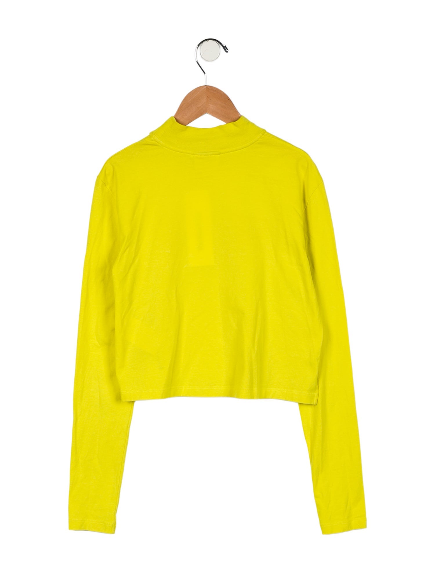 Fendi Cotton Logo Emblem Long Sleeve Cropped Shirt