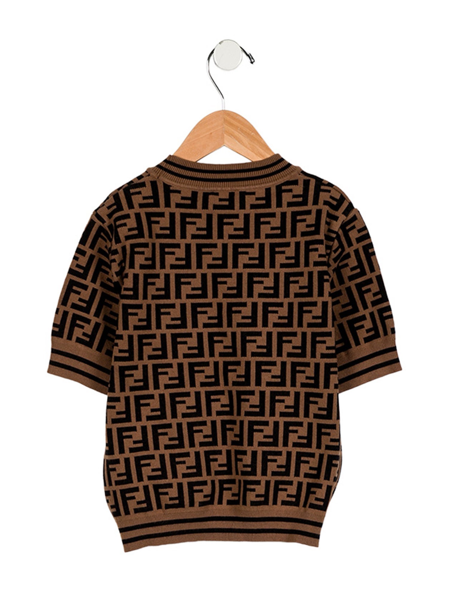 Fendi Girls' Allover FF Logo Sweater