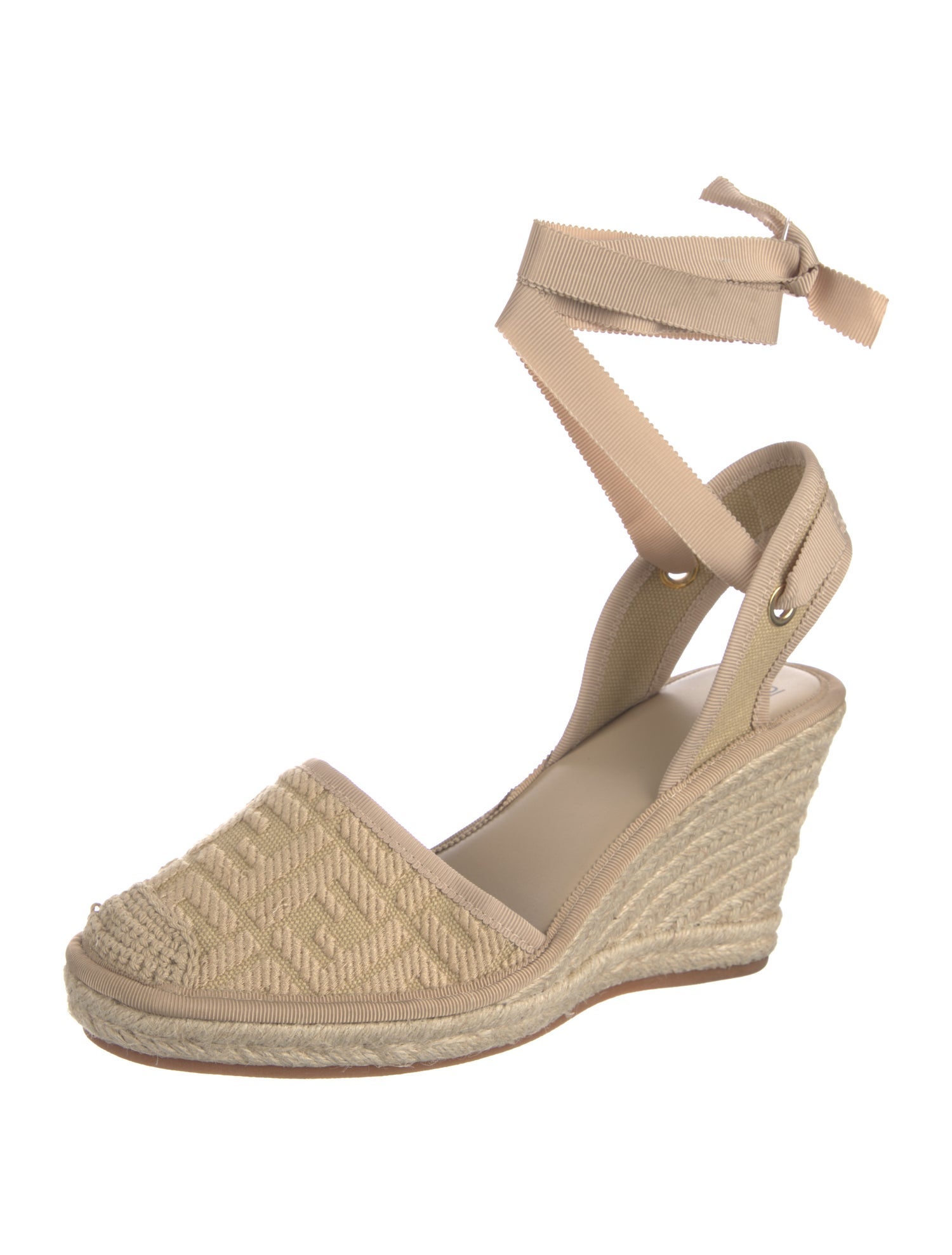 Fendi Zucca FF Logo Canvas Slingback Pumps