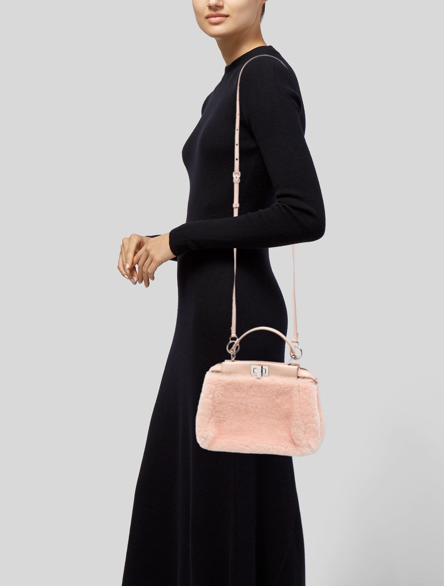 Fendi Shearling Peekaboo Mini