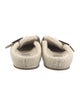 Fendi Shearling Leather Trim Embellishment Mules