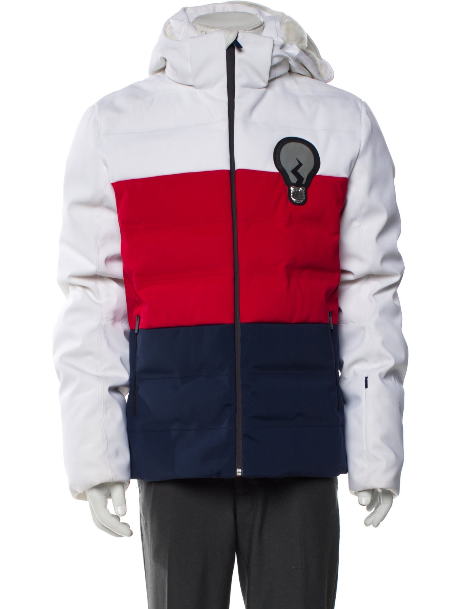 Fendi Colorblock Pattern Puffer Coat w/ Tags