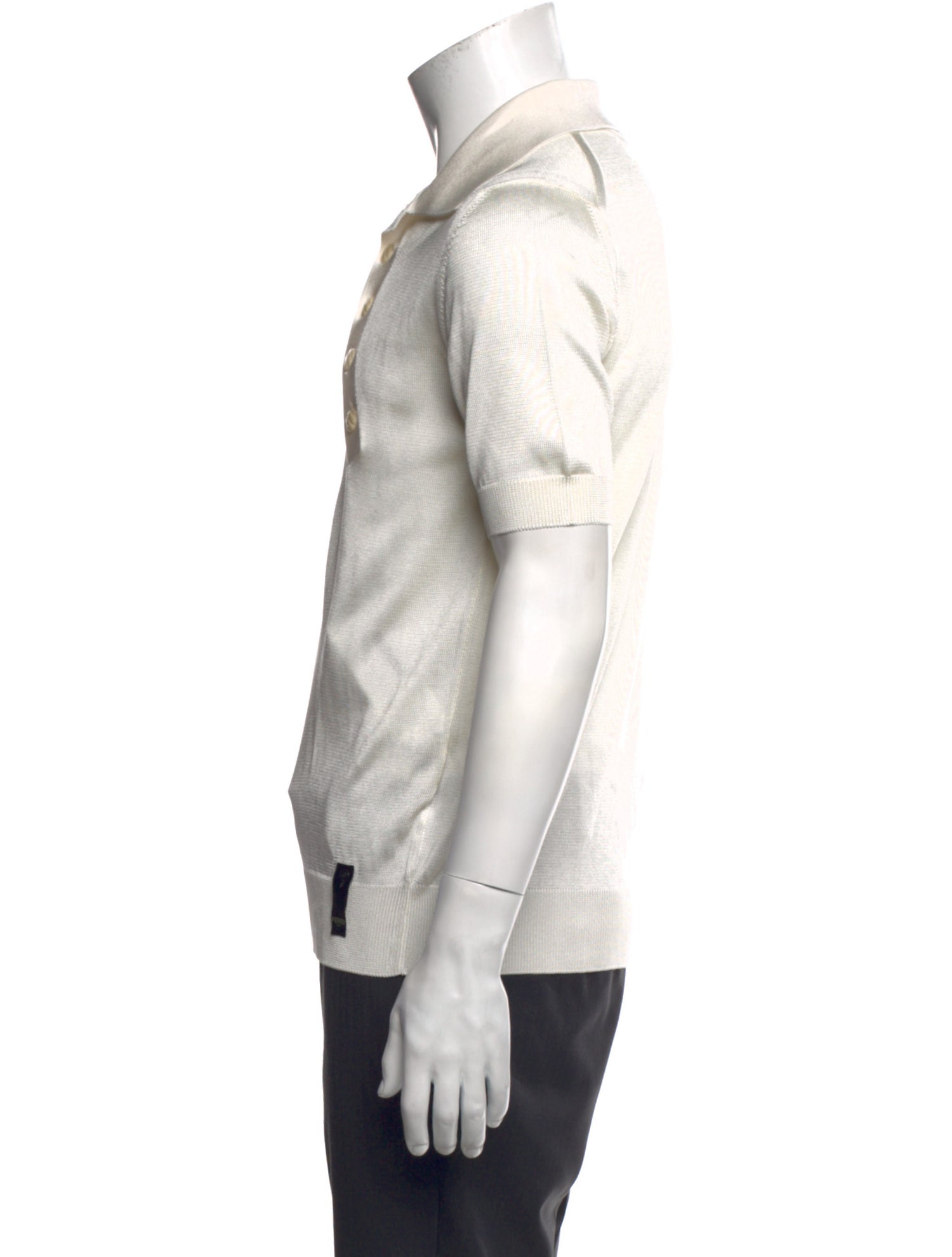 Fendi Monsters Motif Crew Neck Polo Shirt