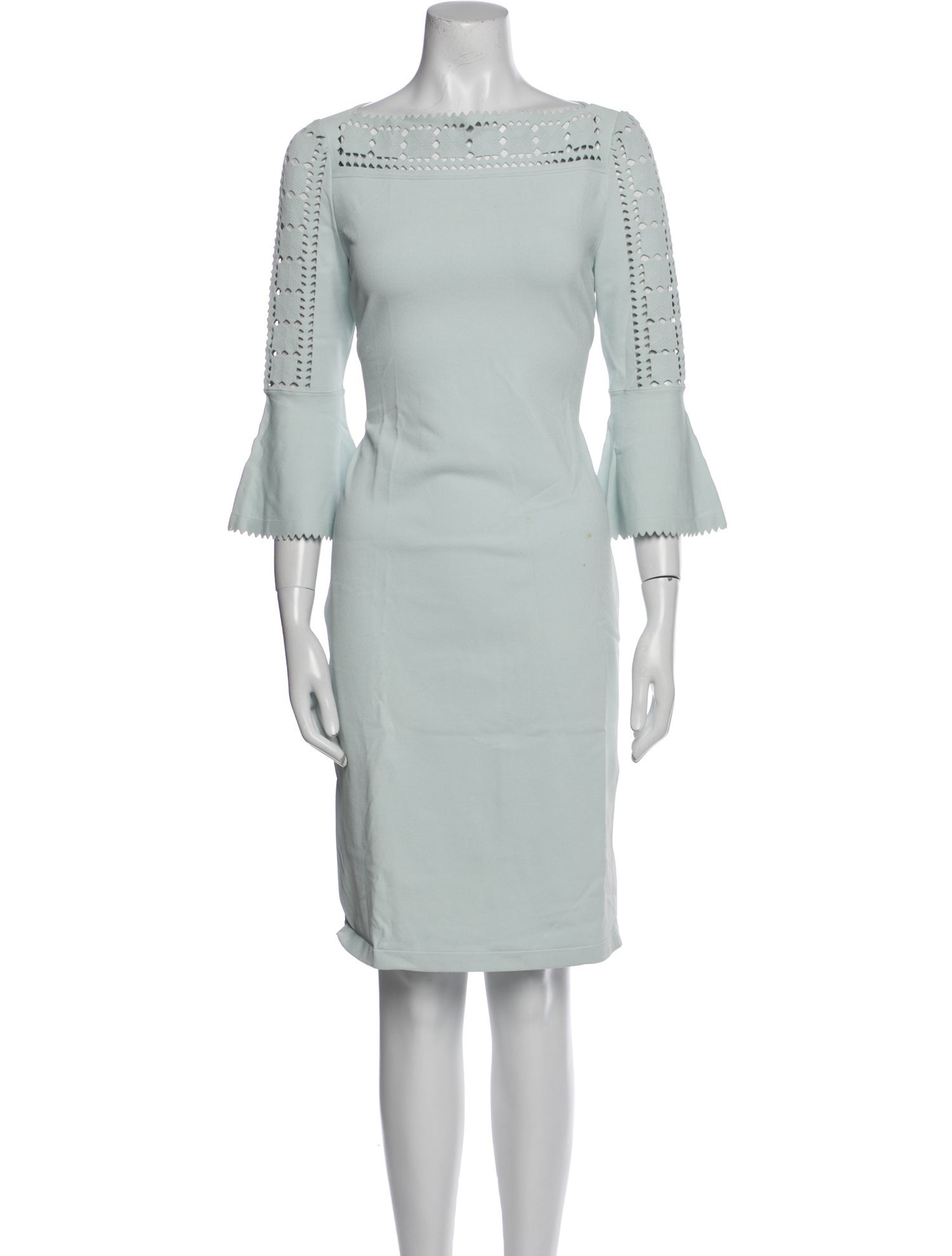 Fendi Bateau Neckline Knee-Length Dress