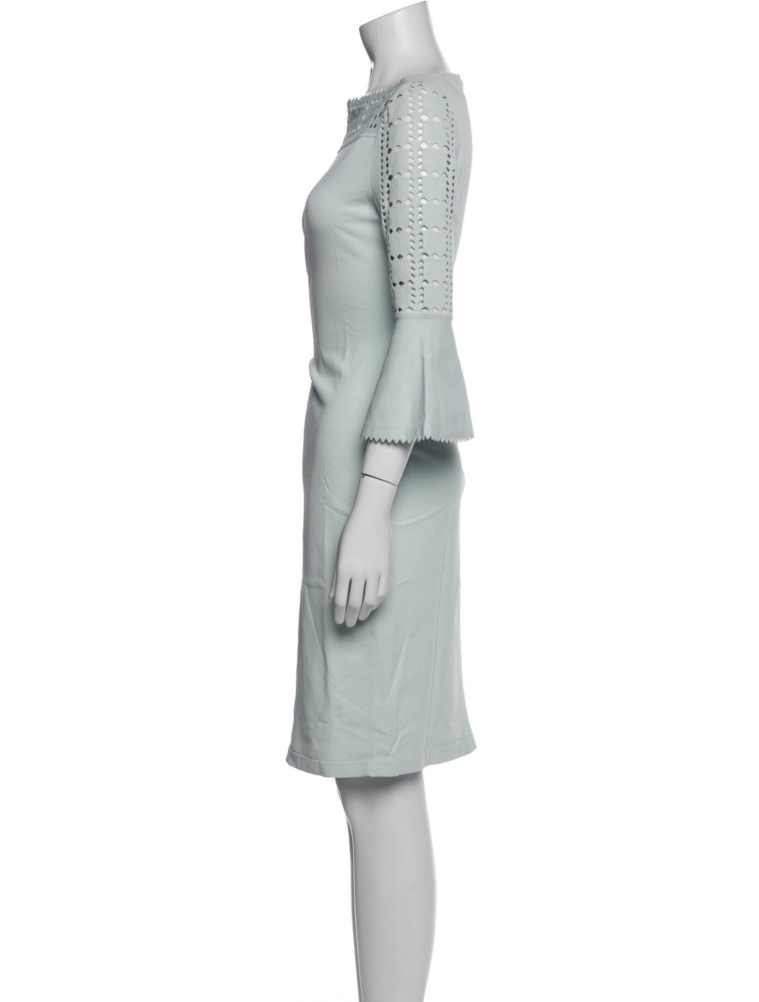 Fendi Bateau Neckline Knee-Length Dress