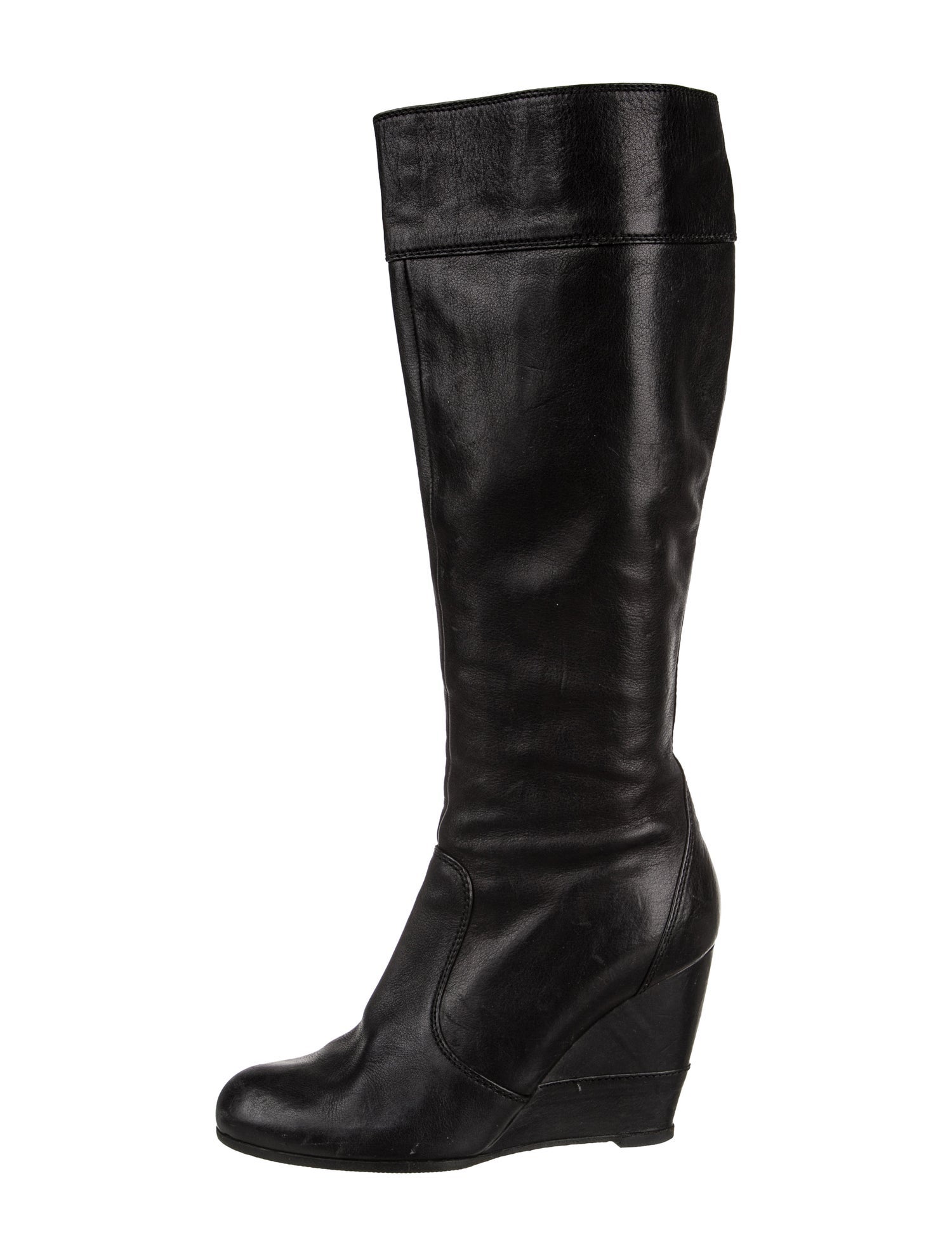 Fendi Zucca FF Logo Leather Boots