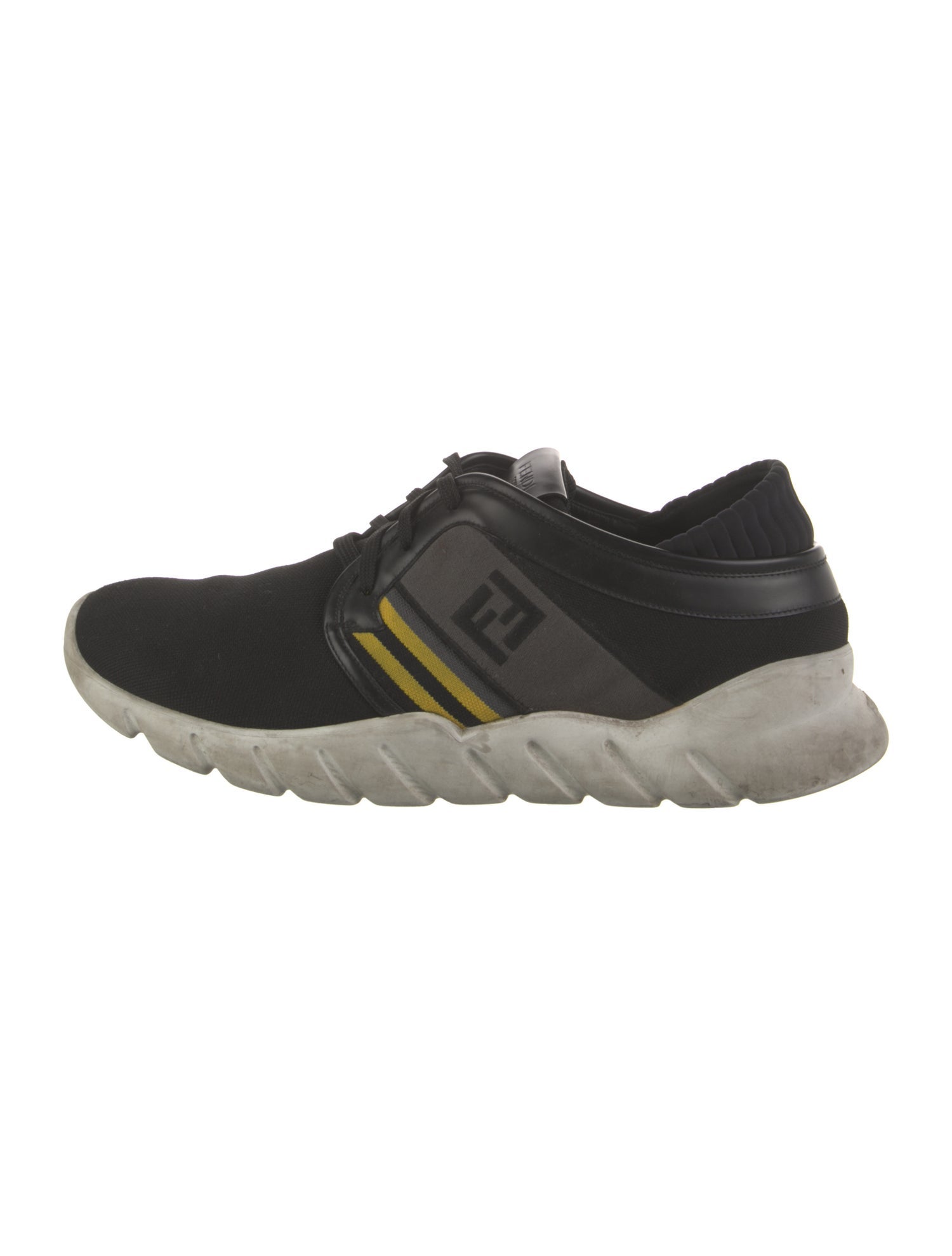 Fendi Zucca FF Logo Mesh Accents Athletic Sneakers