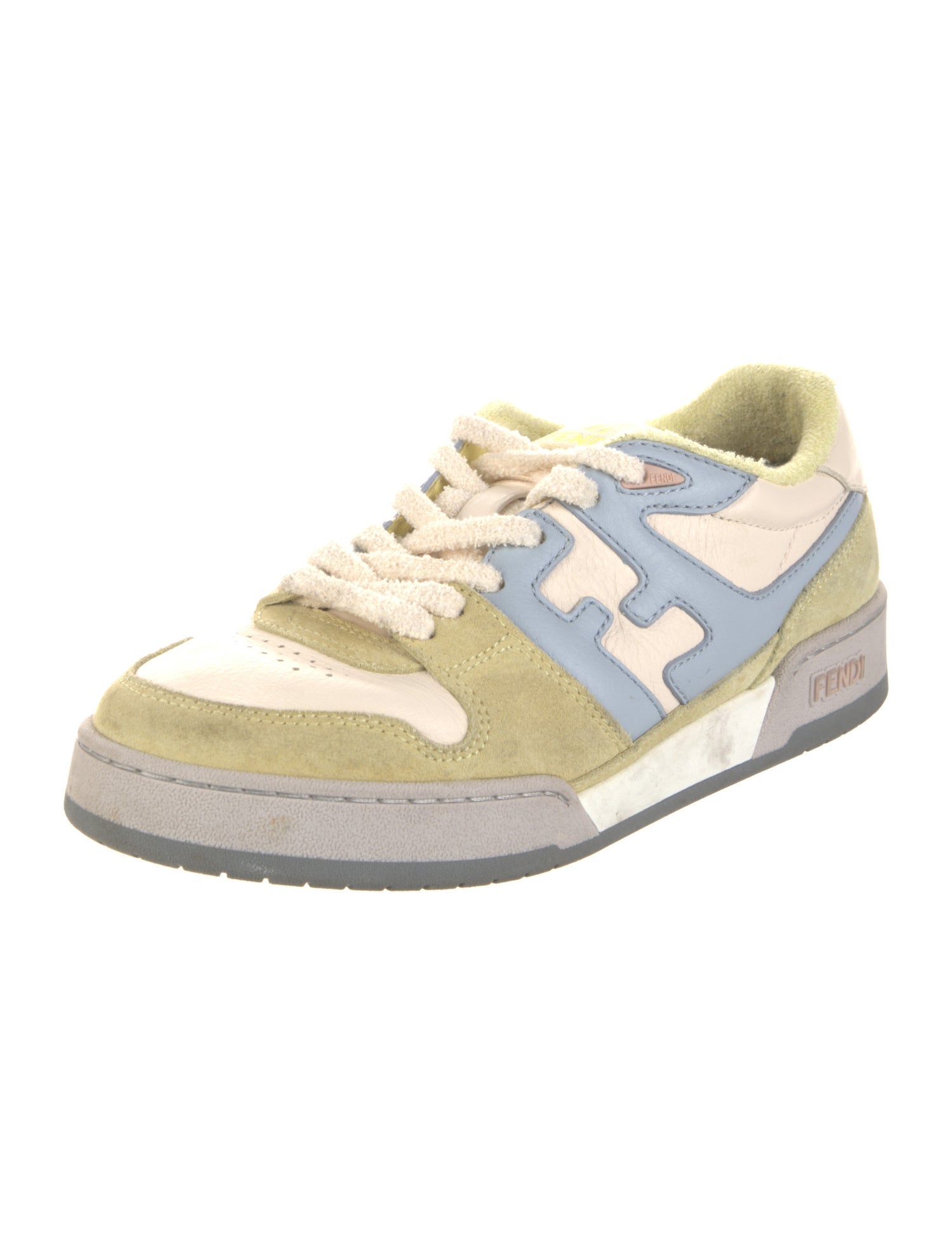 Fendi Zucca FF Logo Suede Sneakers