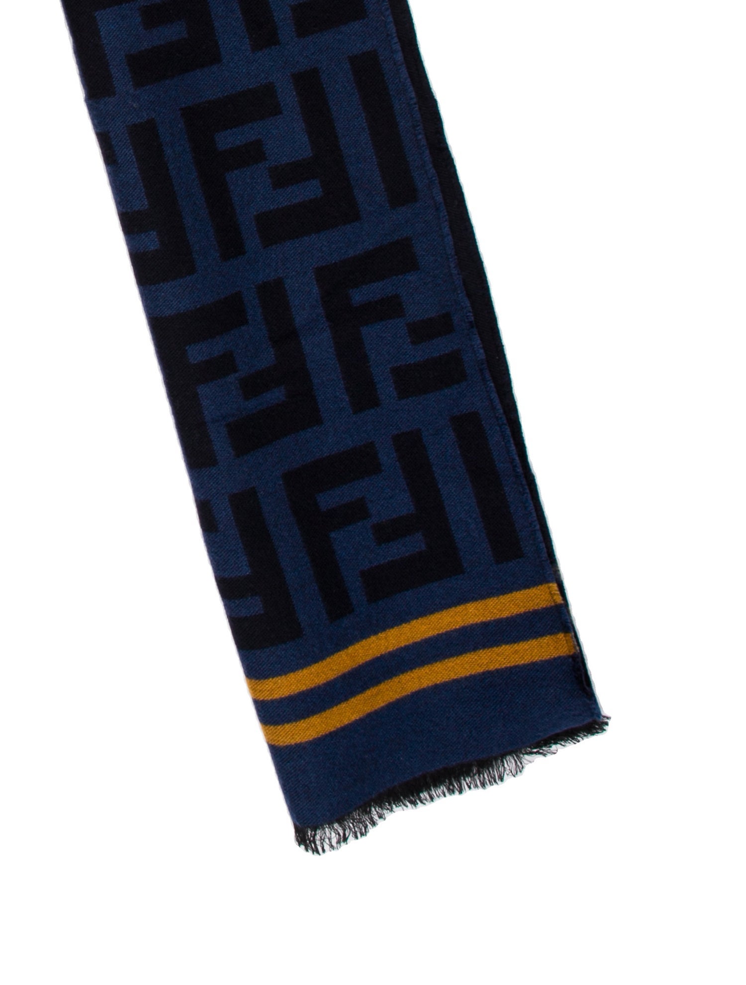 Fendi Wool Zucca FF Logo Scarf