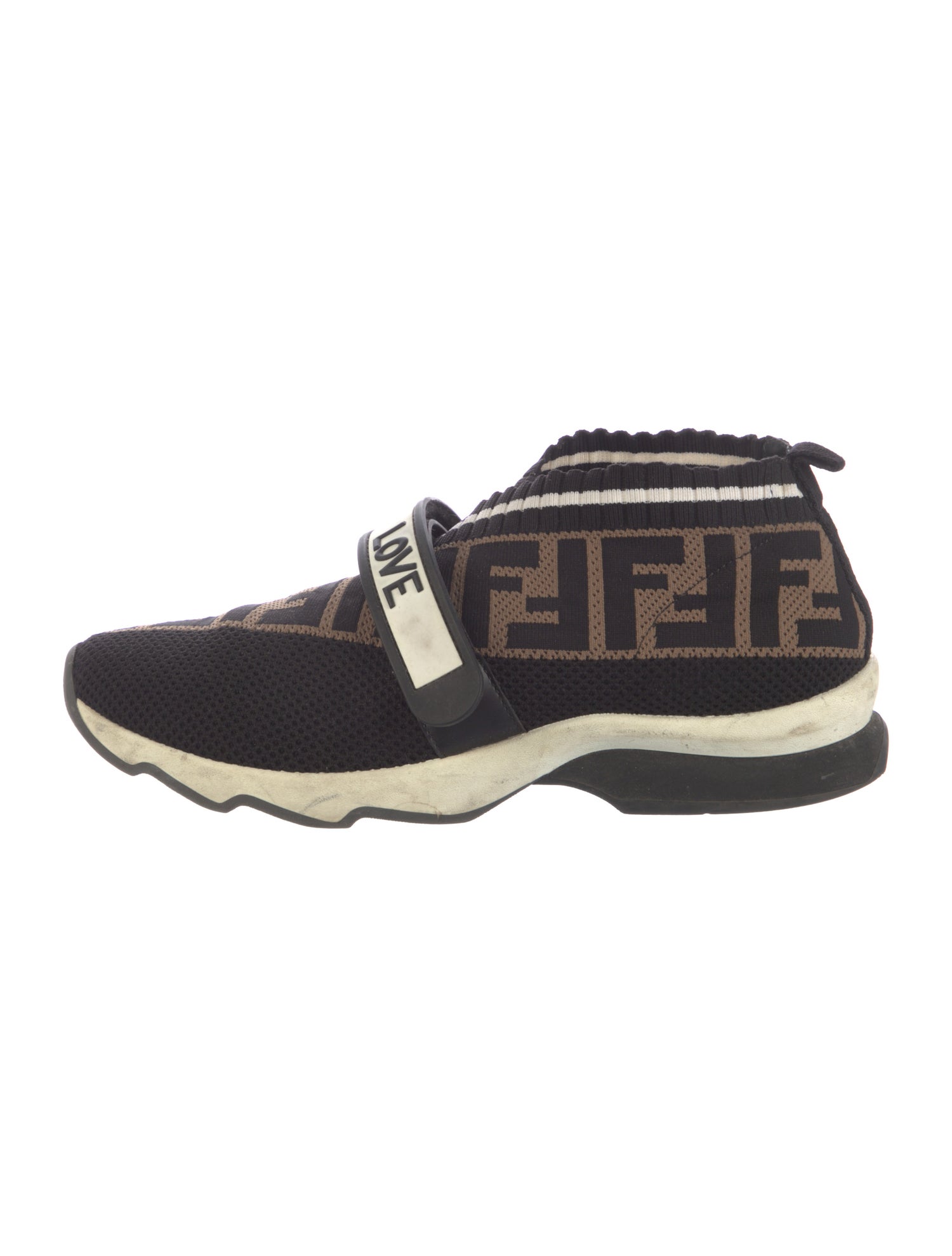 Fendi Zucca FF Logo Printed Sock Sneakers