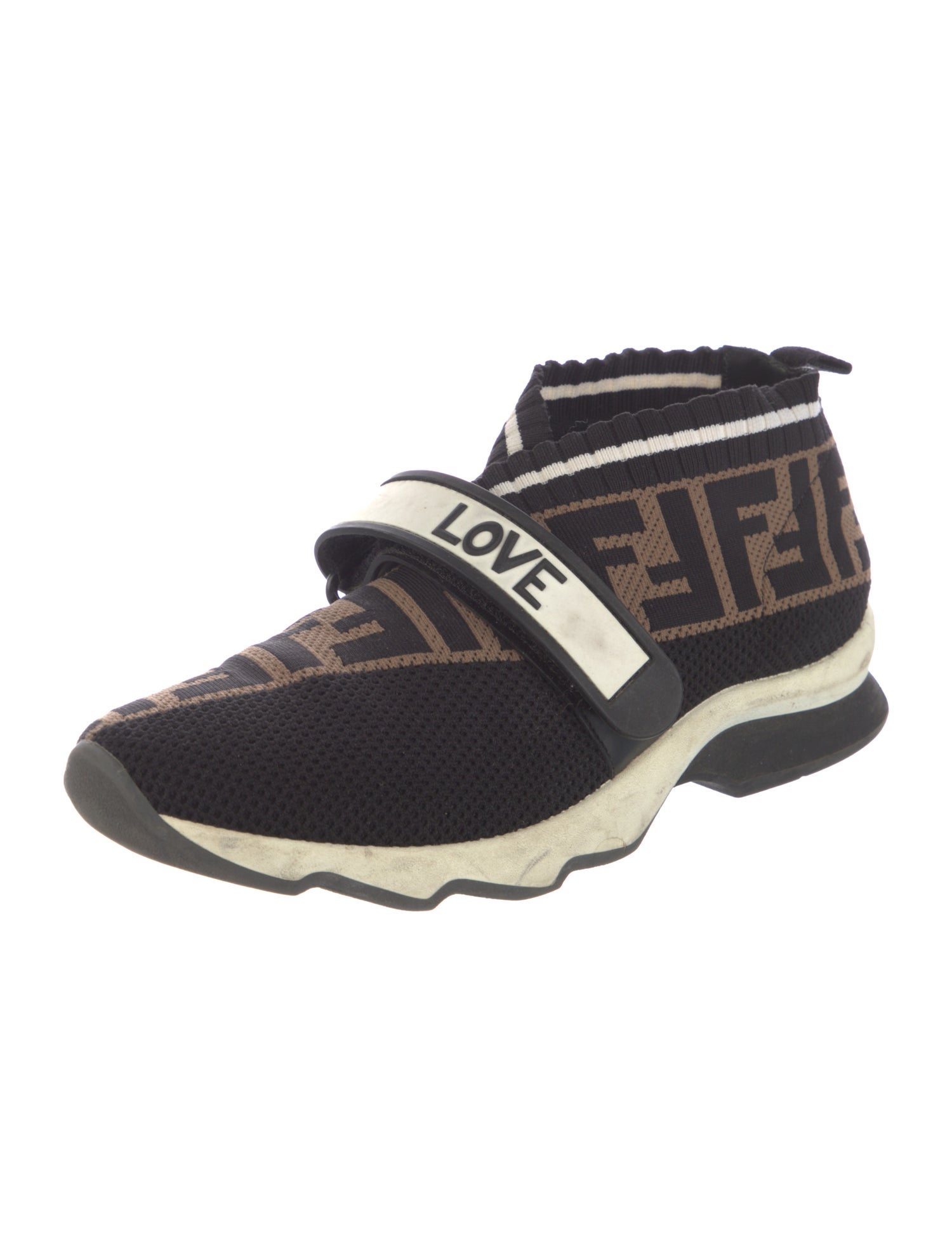 Fendi Zucca FF Logo Printed Sock Sneakers