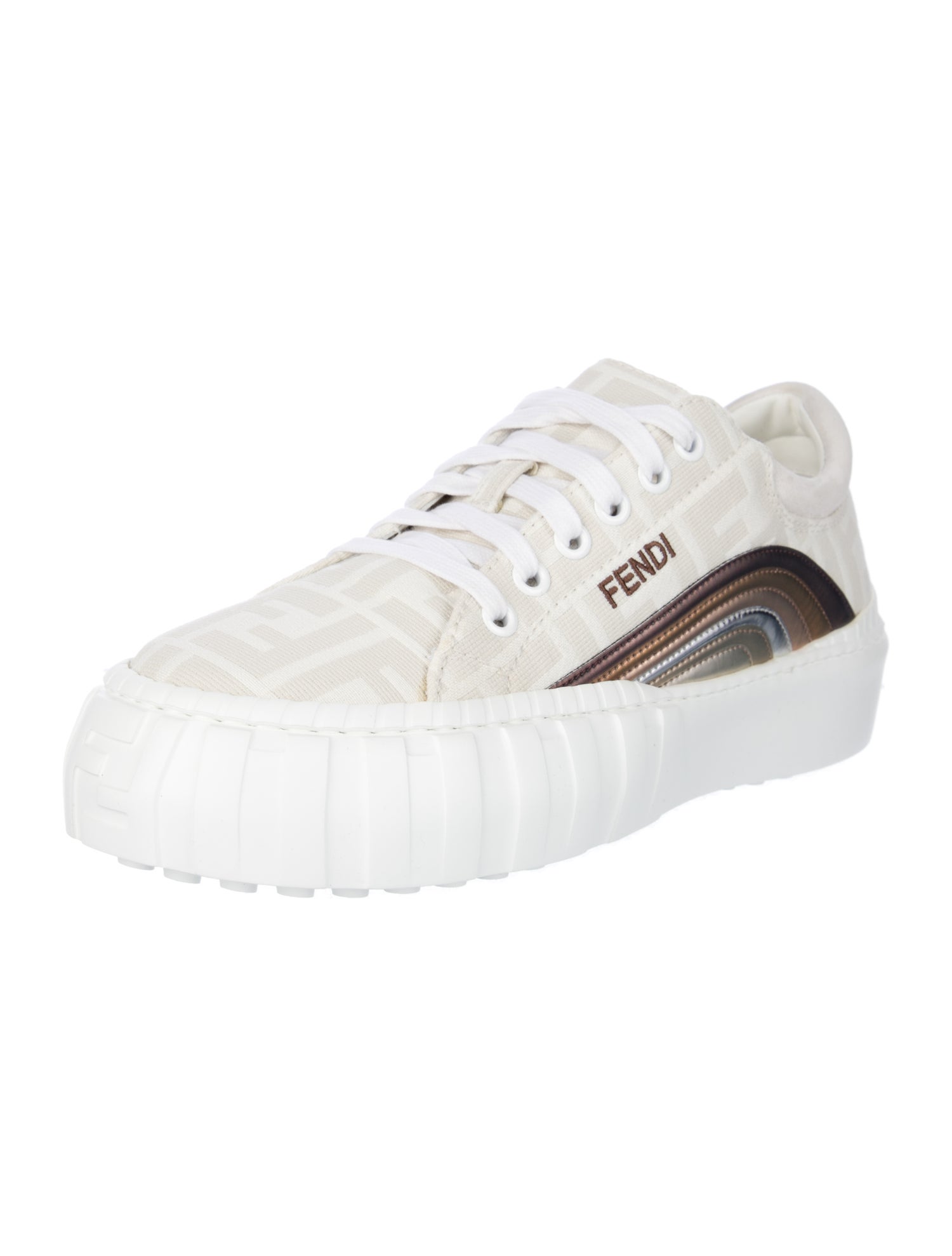Fendi Zucca FF Logo Canvas Sneakers