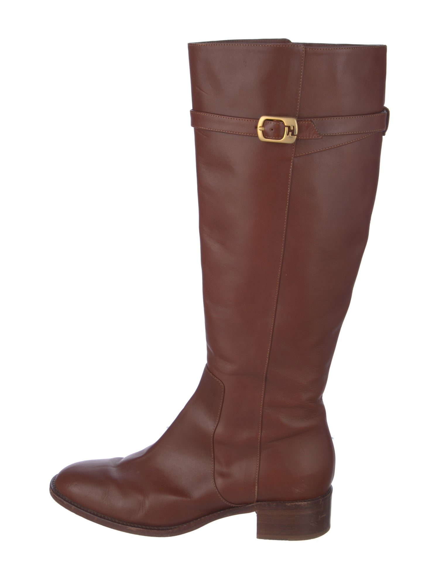 Fendi Leather Riding Boots