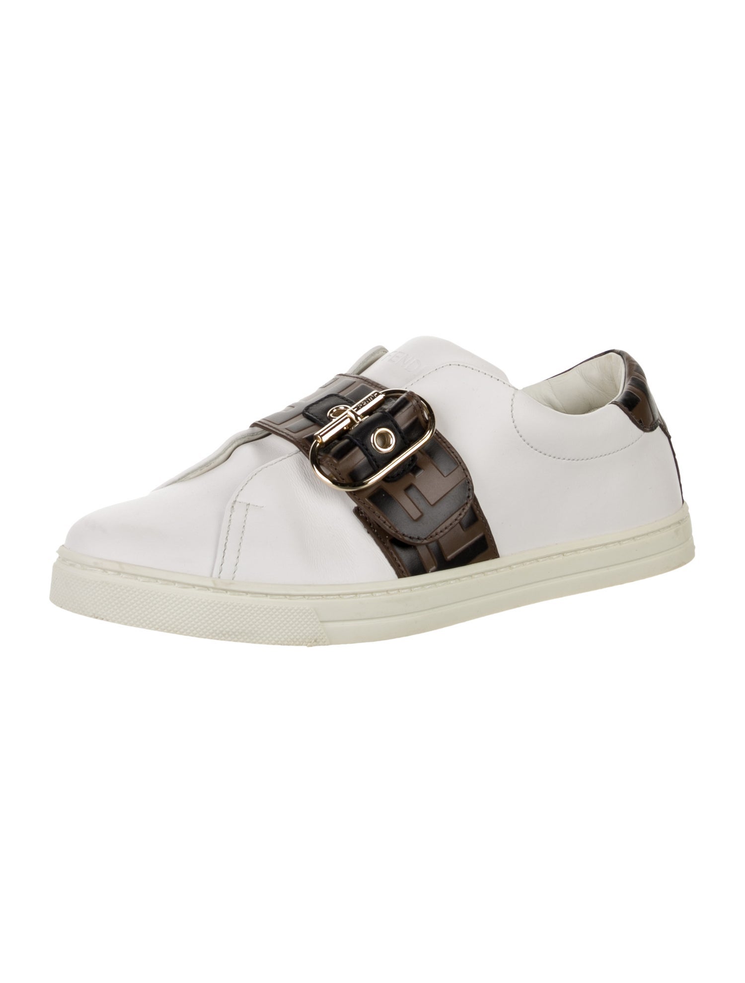 Fendi Zucca FF Logo Leather Sneakers