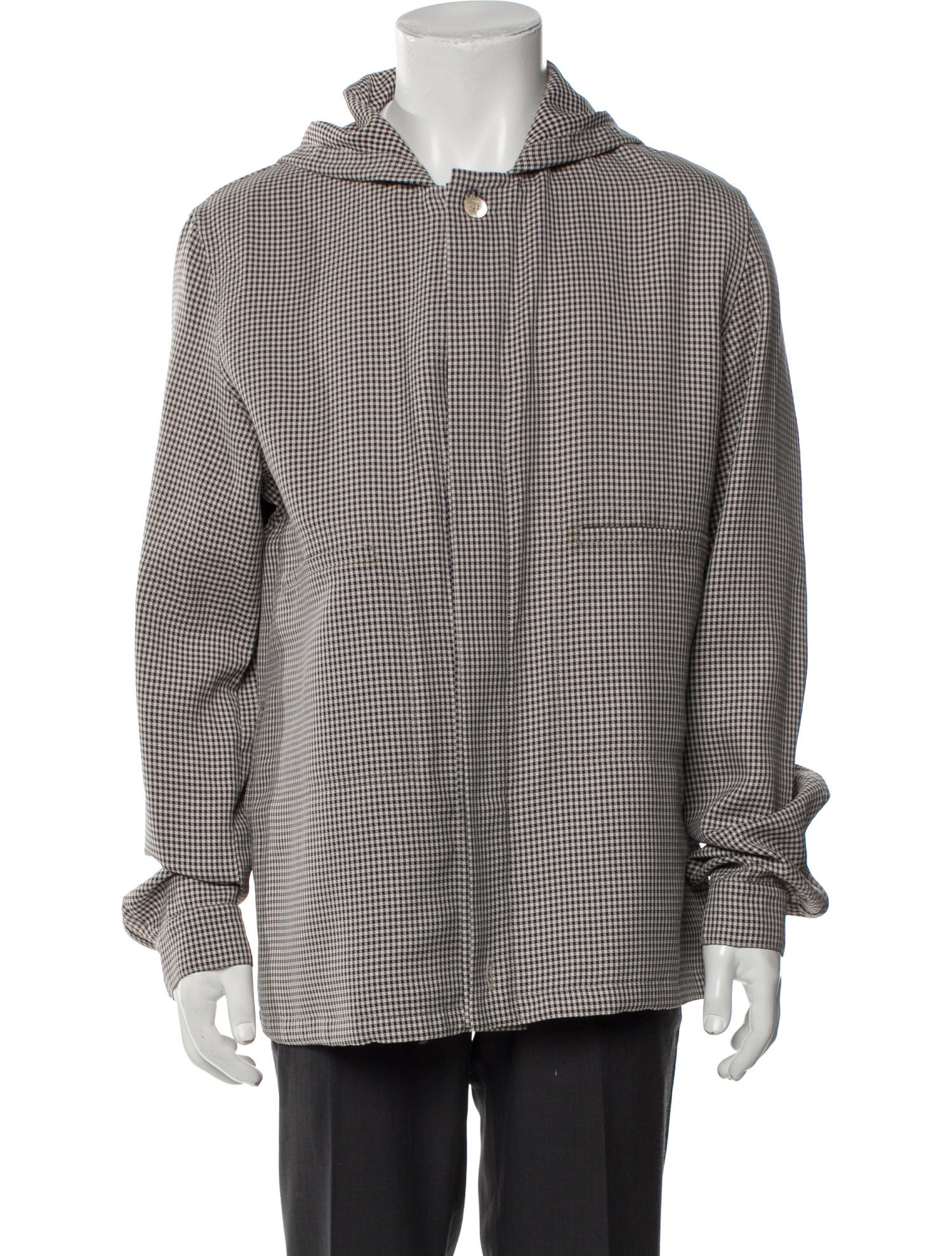 Fendi 2016 Houndstooth Print Moto Jacket