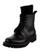 Fendi Zucca FF Logo Leather Combat Boots
