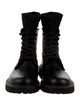 Fendi Zucca FF Logo Leather Combat Boots
