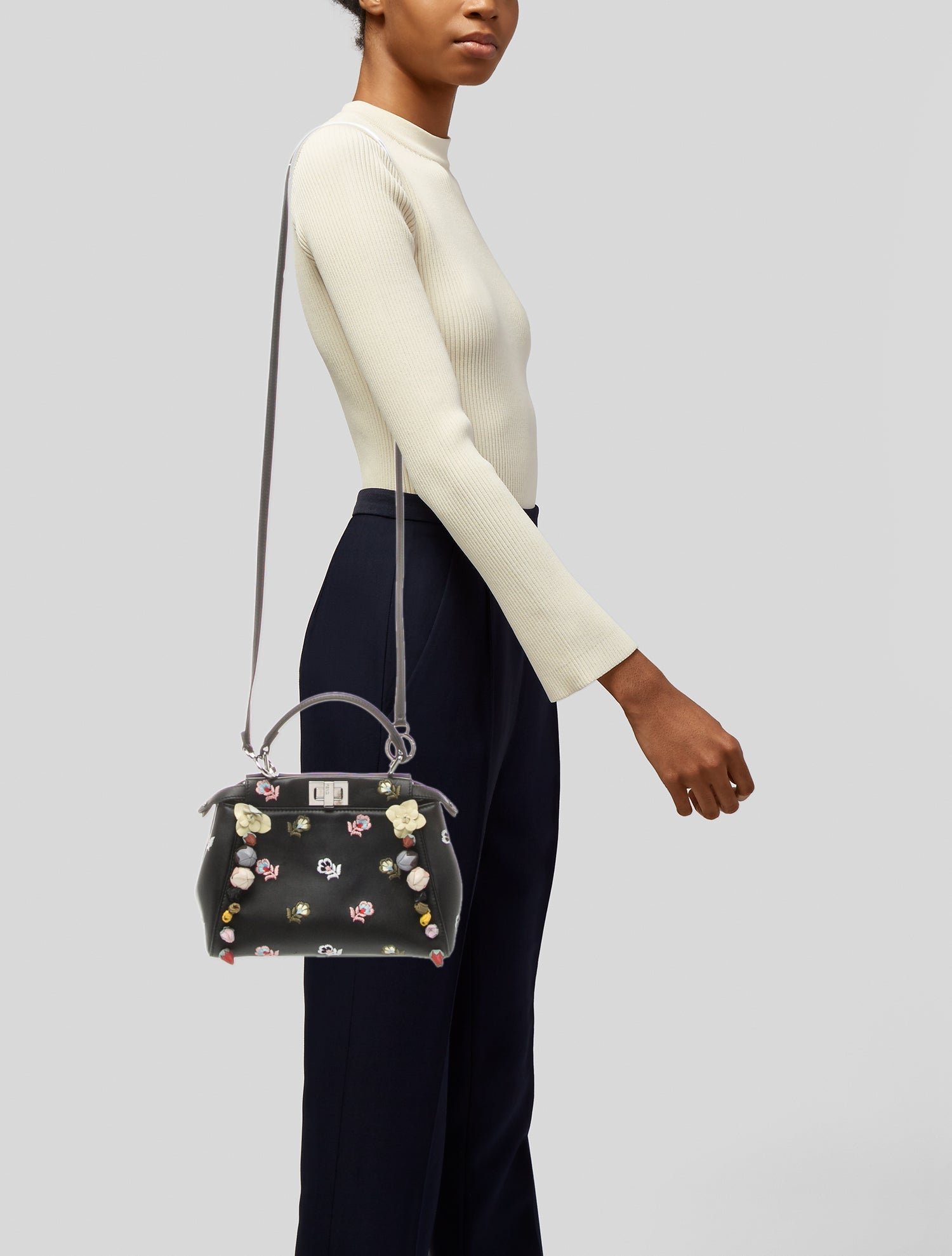 Fendi Leather Peekaboo Mini