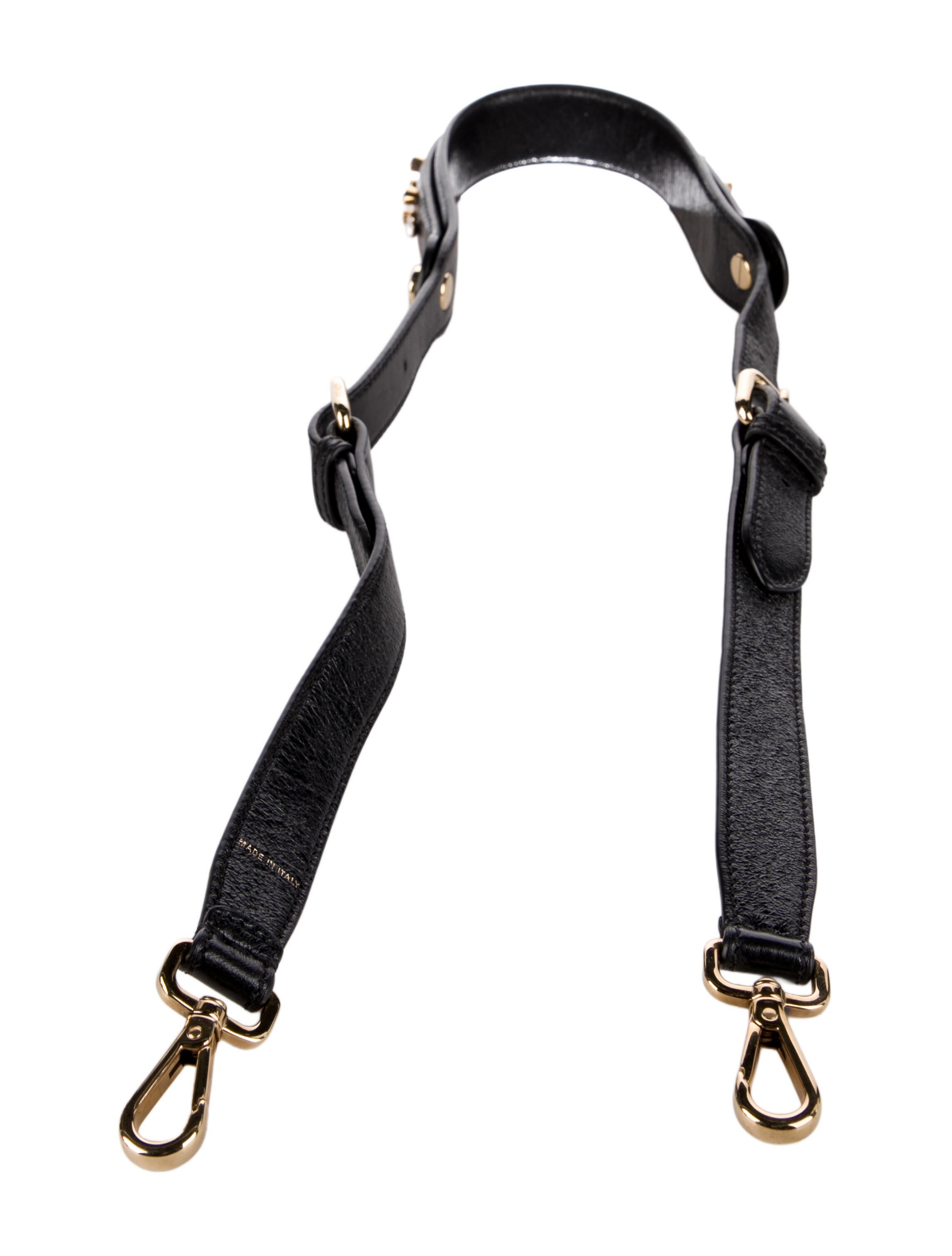 Fendi Leather Crystal Bag Strap