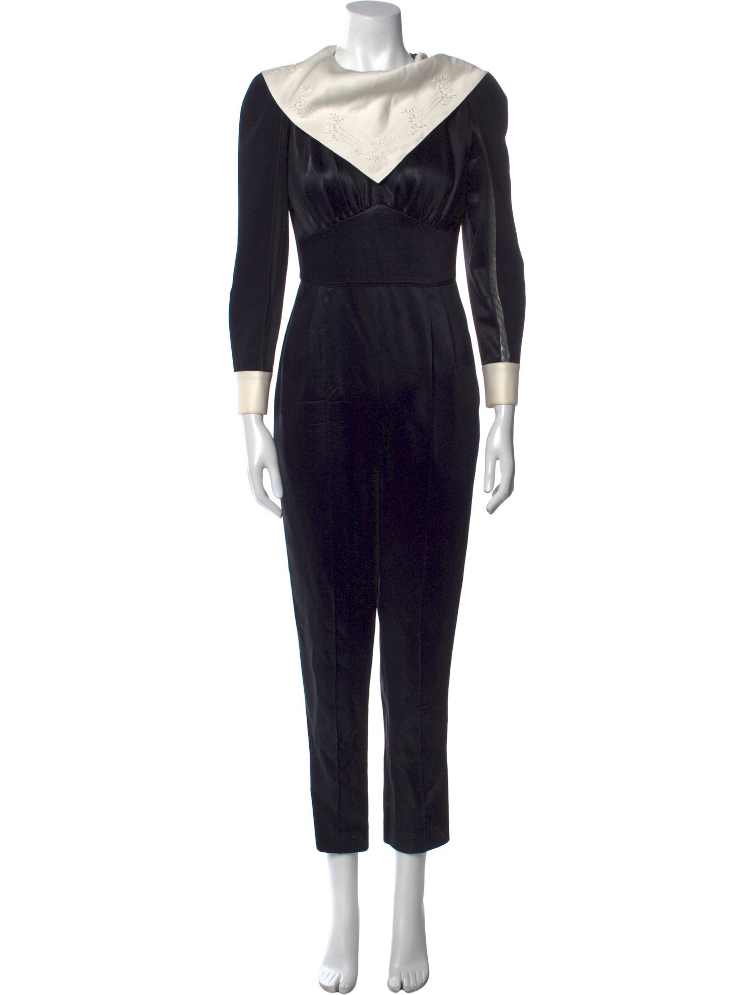 Fendi Silk Colorblock Pattern Jumpsuit