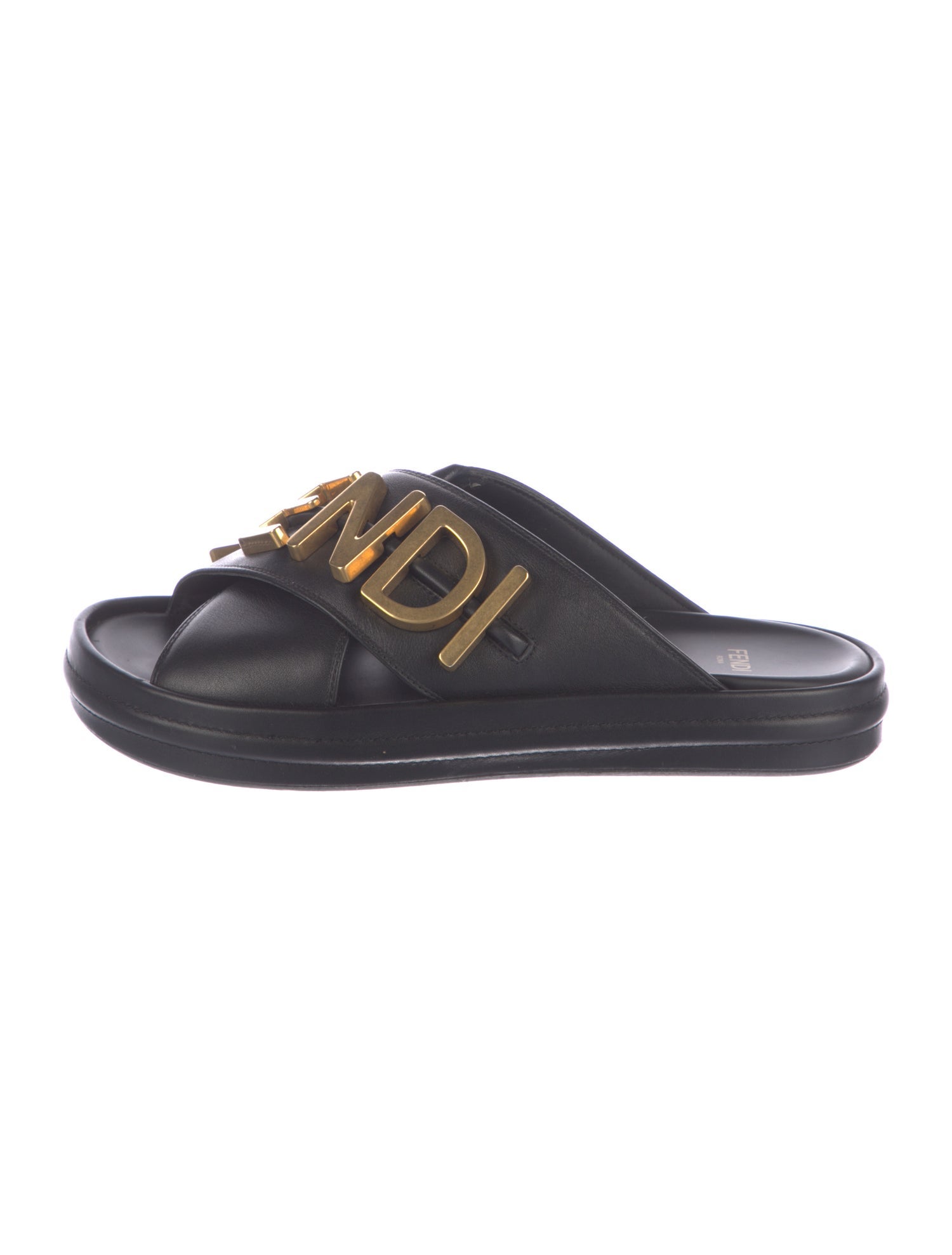 Fendi Leather Slides