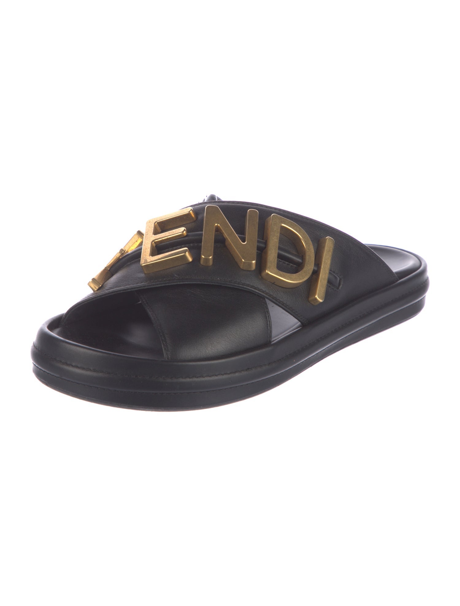 Fendi Leather Slides