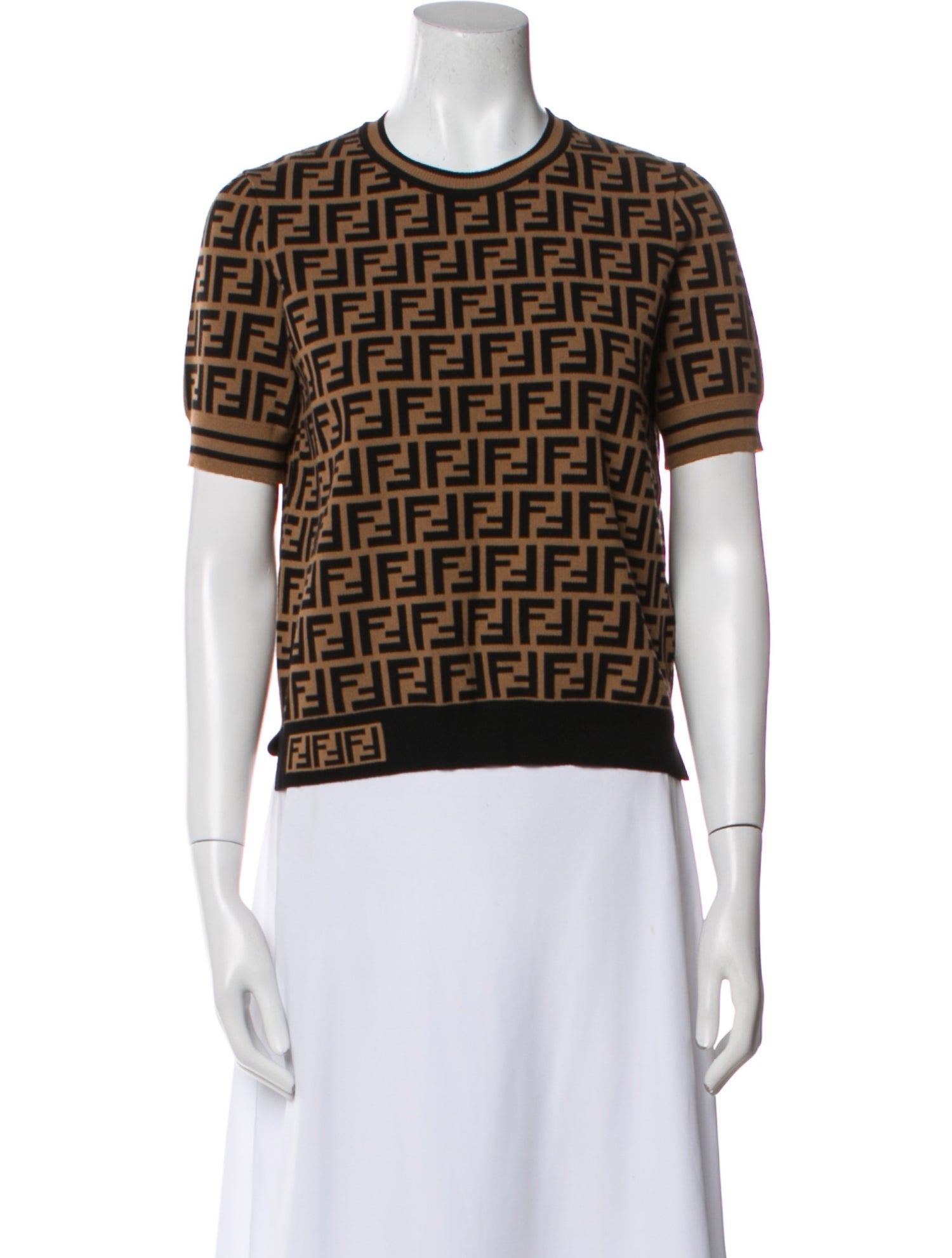 Fendi Printed Crew Neck T-Shirt