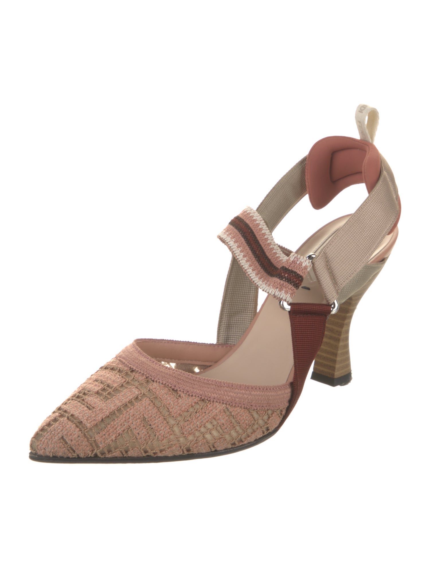 Fendi Printed Slingback Sandals