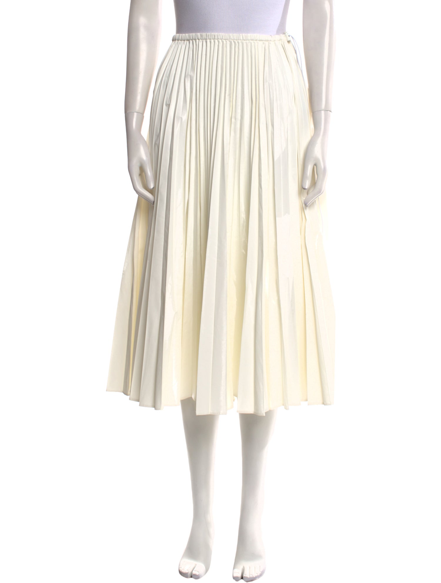 Fendi Pleated Accents Midi Length Skirt