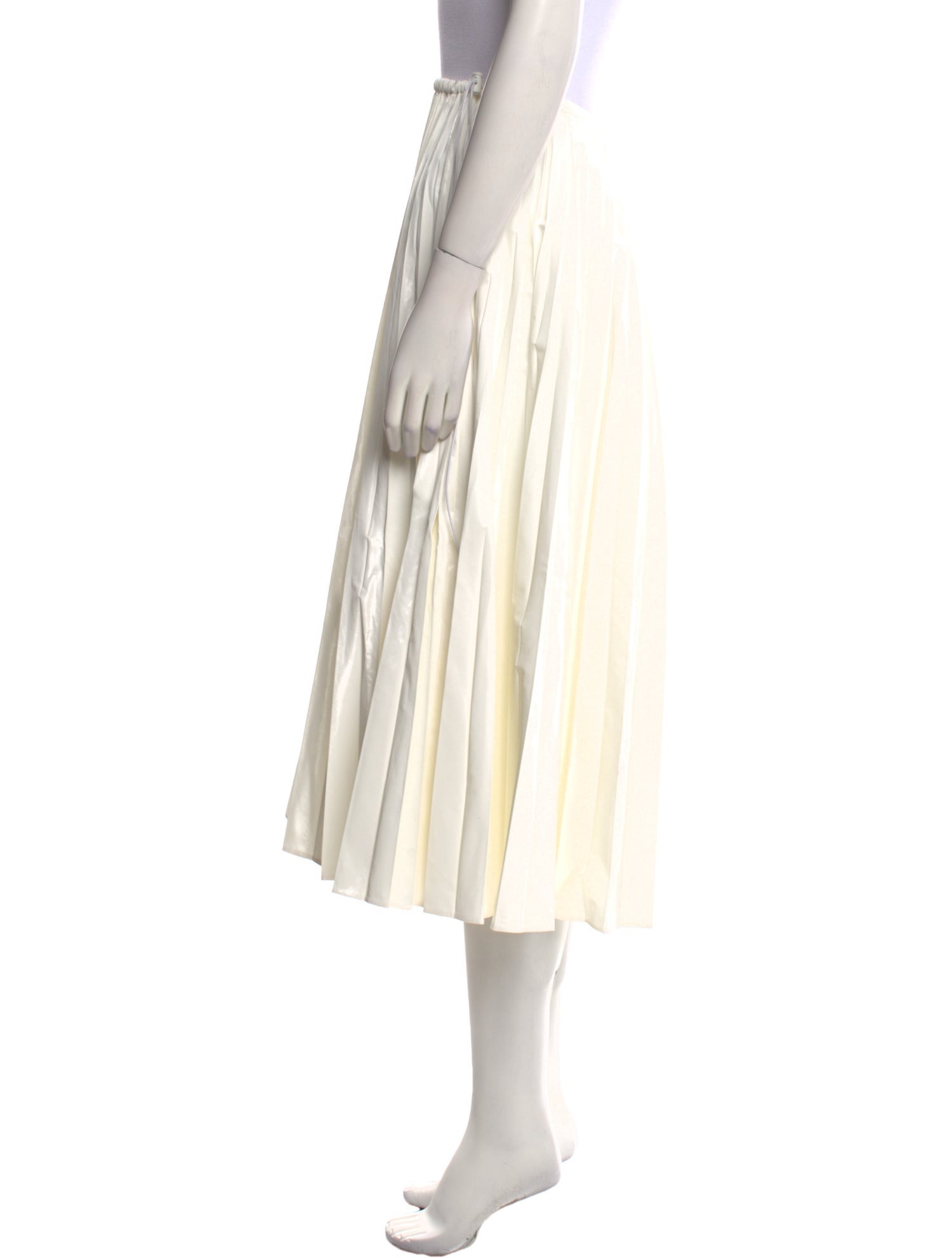 Fendi Pleated Accents Midi Length Skirt