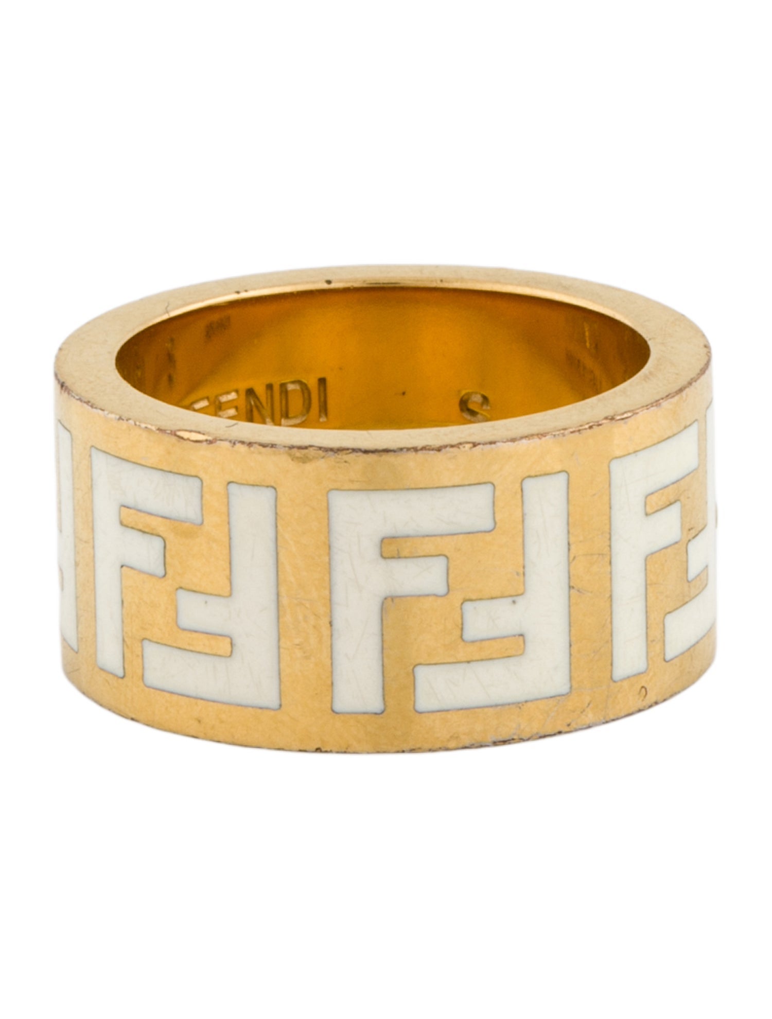 Fendi Enamel 'Forever Fendi' Band Ring