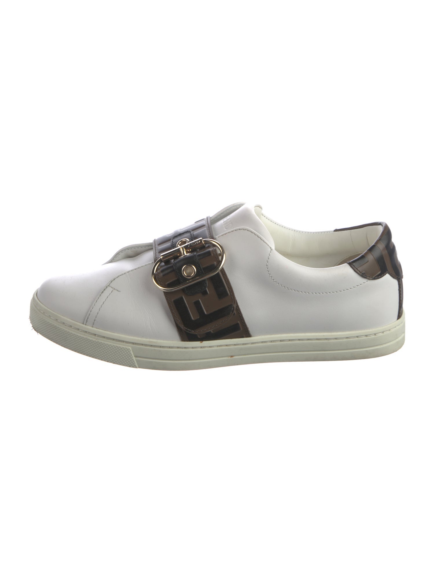 Fendi Zucca FF Logo Leather Sneakers