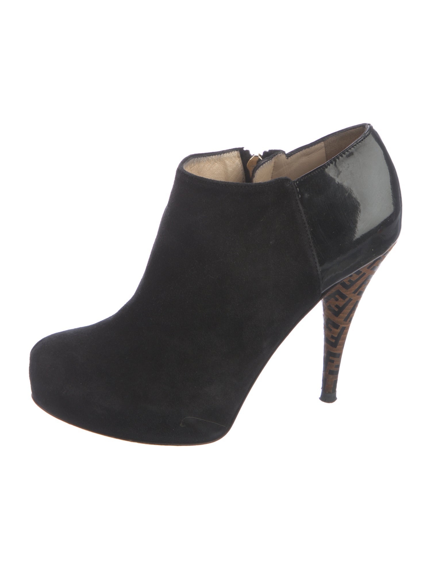 Fendi Zucca FF Logo Suede Pumps