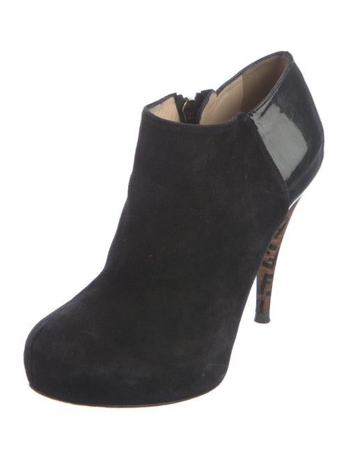 Fendi Zucca FF Logo Suede Pumps