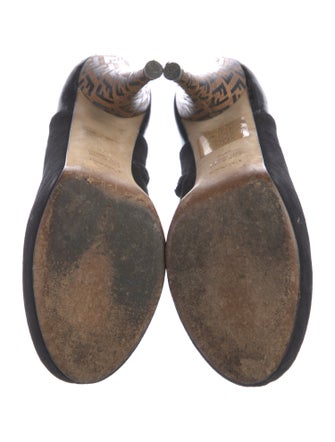 Fendi Zucca FF Logo Suede Pumps