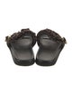 Fendi Zucca FF Logo Leather Slides